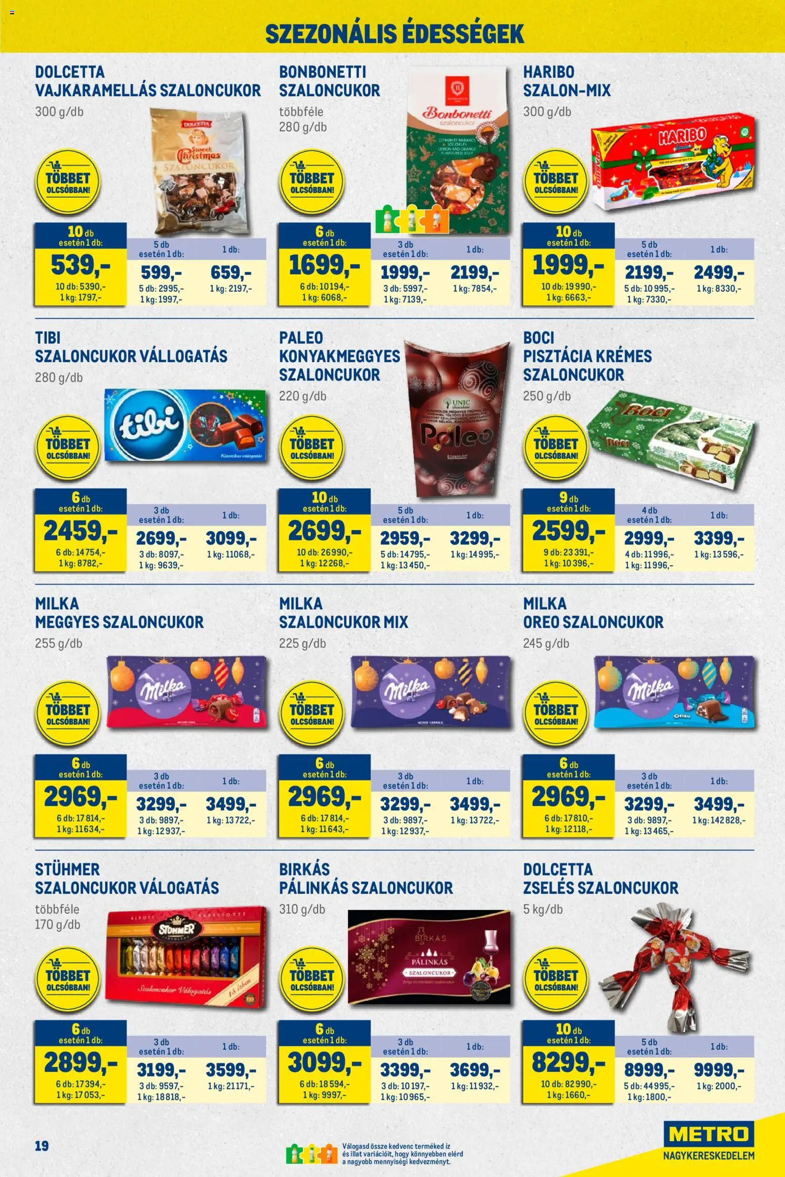 Metro akciós ujság - amely érvényes a következő dátumtól: 02.11.2025 | Oldal: 19 | Termékek: Édességek, Pisztácia, Szaloncukor, Citrom