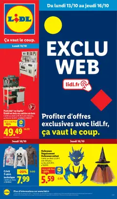 LIDL - Prévisualisation de LIDL catalogue les bonnes affaires Exclu Web valide à partir de 13.10.2025