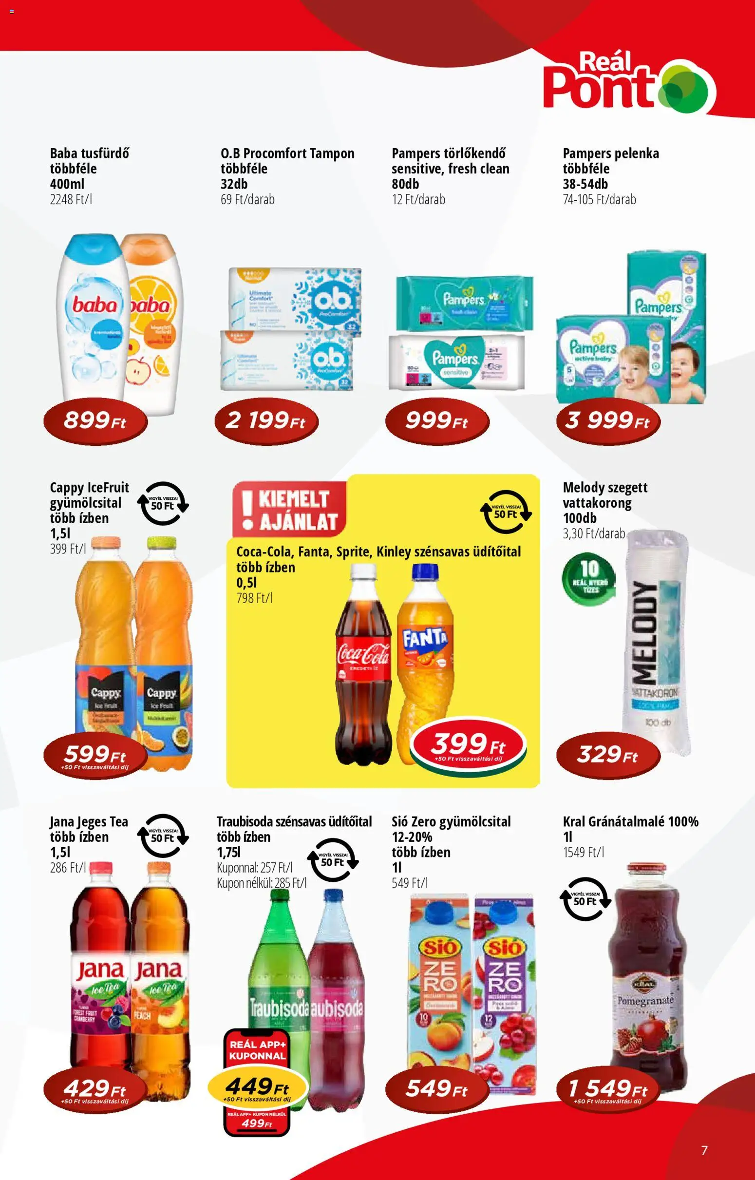 Reál akciós ujság - amely érvényes a következő dátumtól: 15.04.2026 | Oldal: 7 | Termékek: Gyümölcsital, Törlőkendő, Tea, Tusfürdő