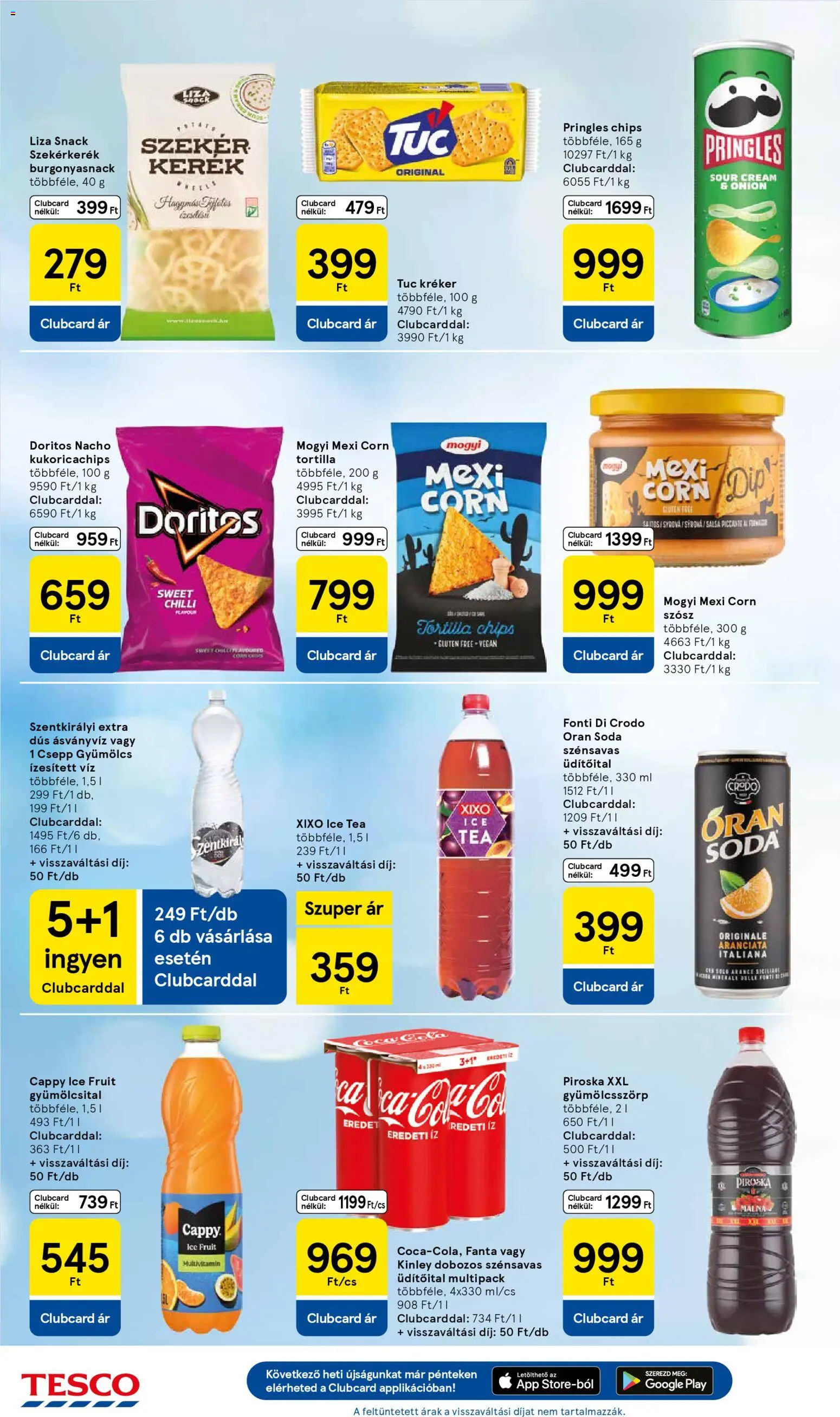 Tesco akciós ujság - amely érvényes a következő dátumtól: 27.12.2025 | Oldal: 20 | Termékek: Chips, Tortilla, Fanta, Szósz