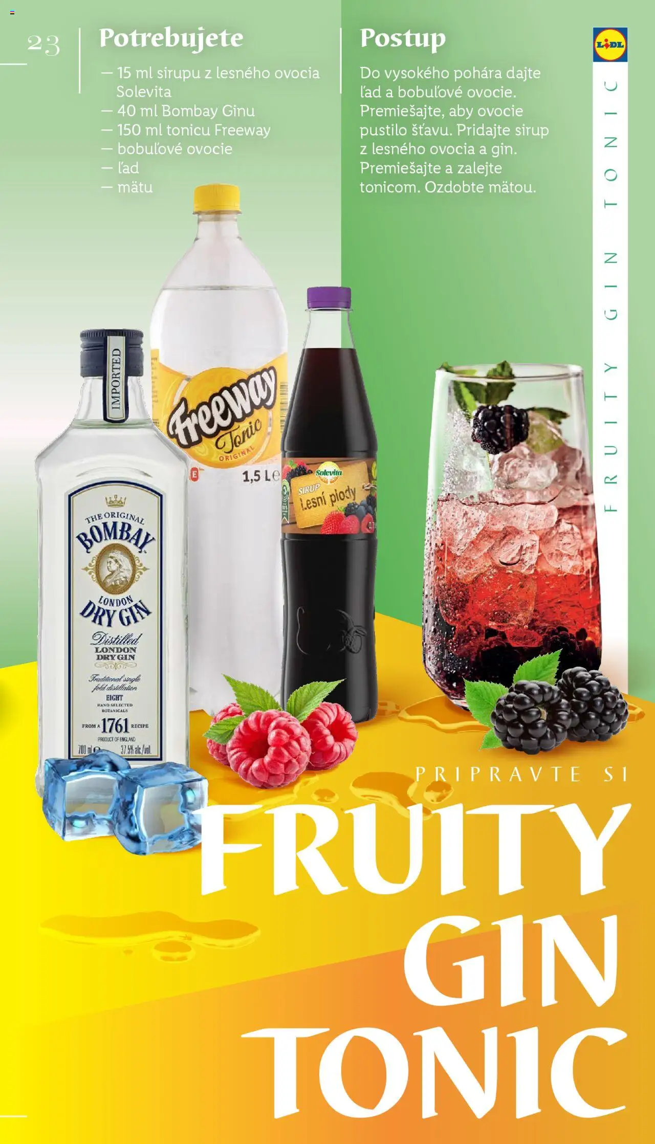 Lidl barmanská príručka │ platný od 03.06.2025 | Strana: 23 | Produkty: Gin, Ovocie