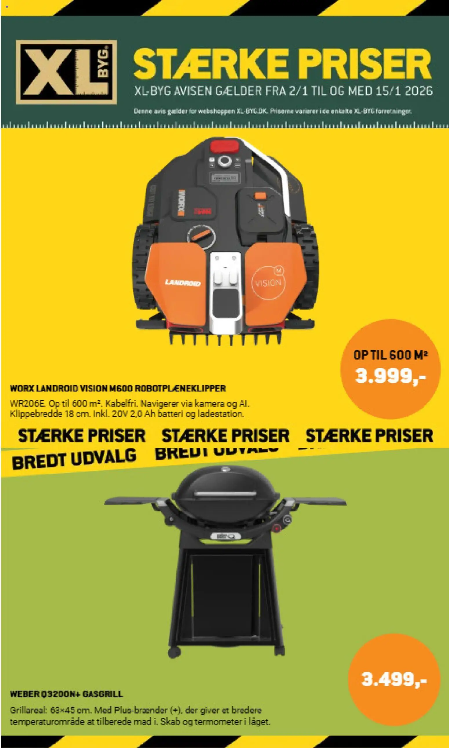 XL-BYG tilbudsavis – gyldig fra 02.01.2026 | Side: 1 | Produkter: Skab, Termometer, Batteri, Kamera