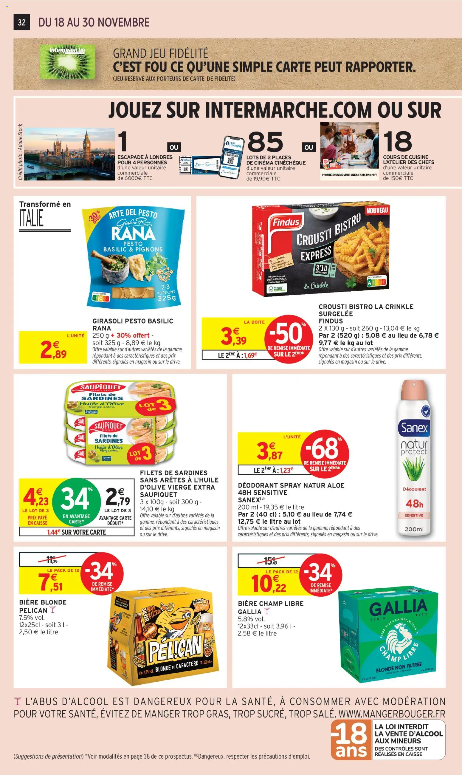 {H1} | Page: 32 | Produits: Pesto, Déodorant, Huile, Bière