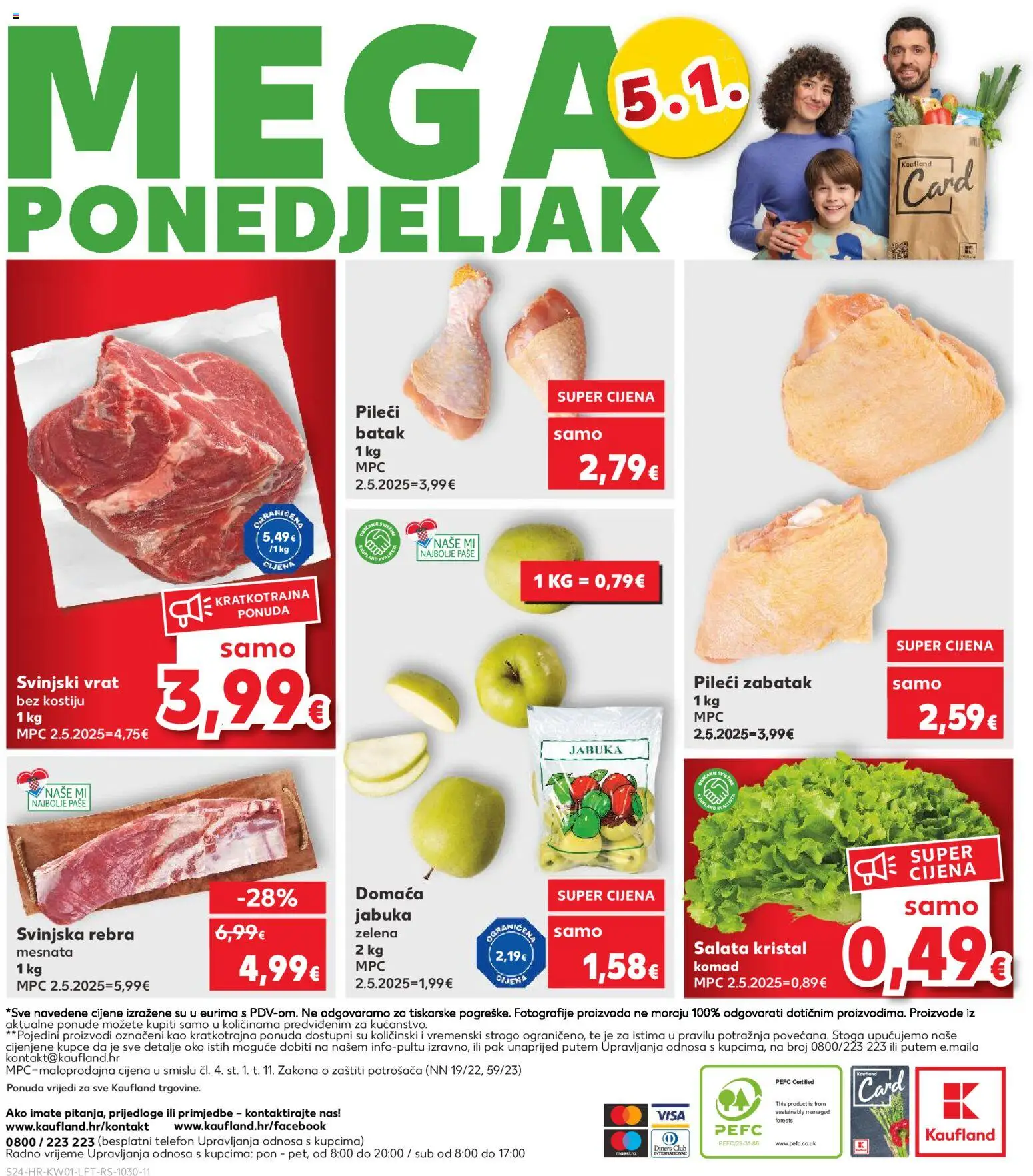 Kaufland katalog | vrijedi od 02.01.2026 | Stranica: 24 | Proizvodi: Svinjski vrat, Salata, Telefon, Jabuka