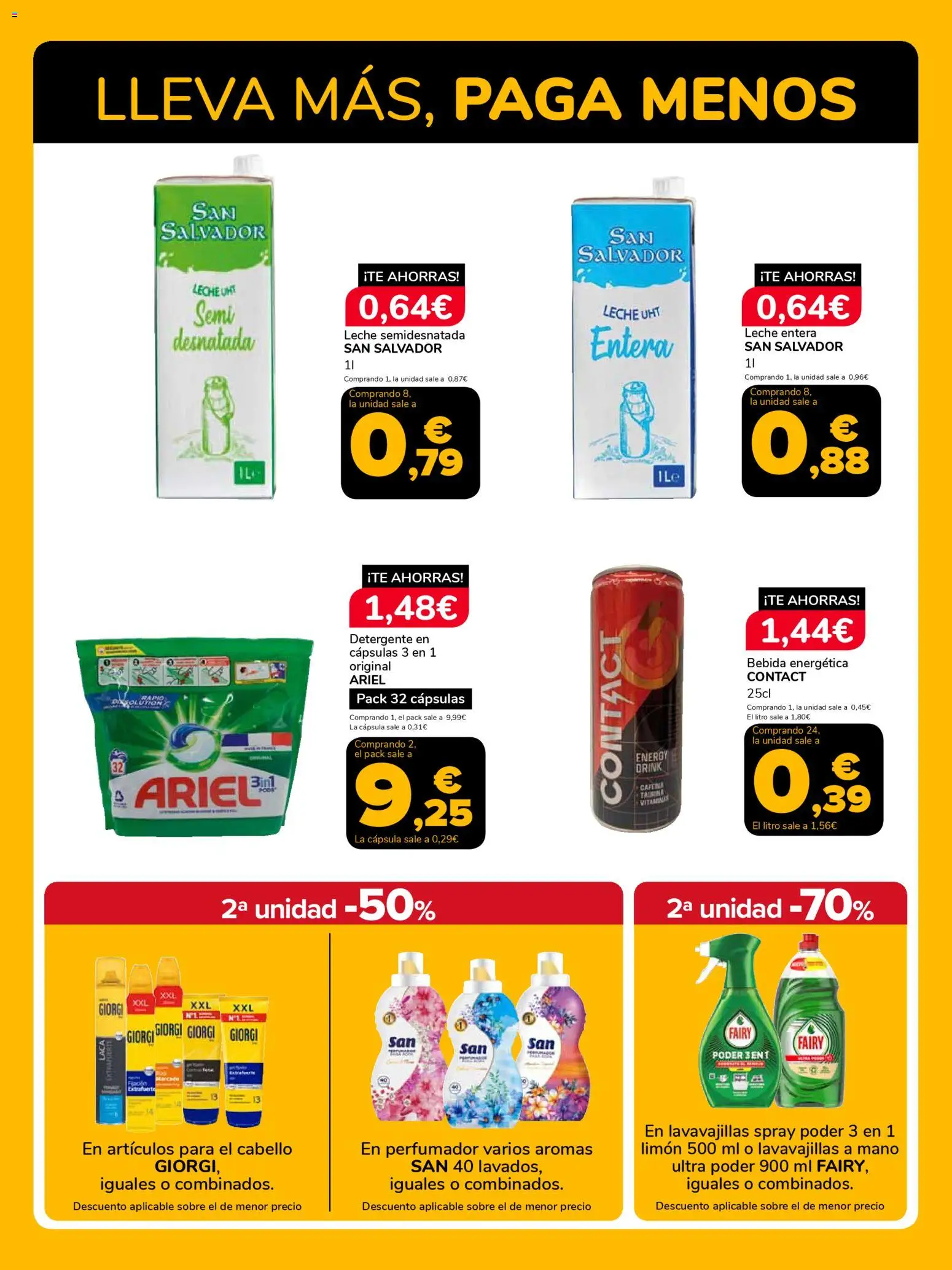 Supeco folleto │ válido desde el 31.03.2026 | Página: 7 | Productos: Leche entera, Detergente, Leche, Lavavajillas