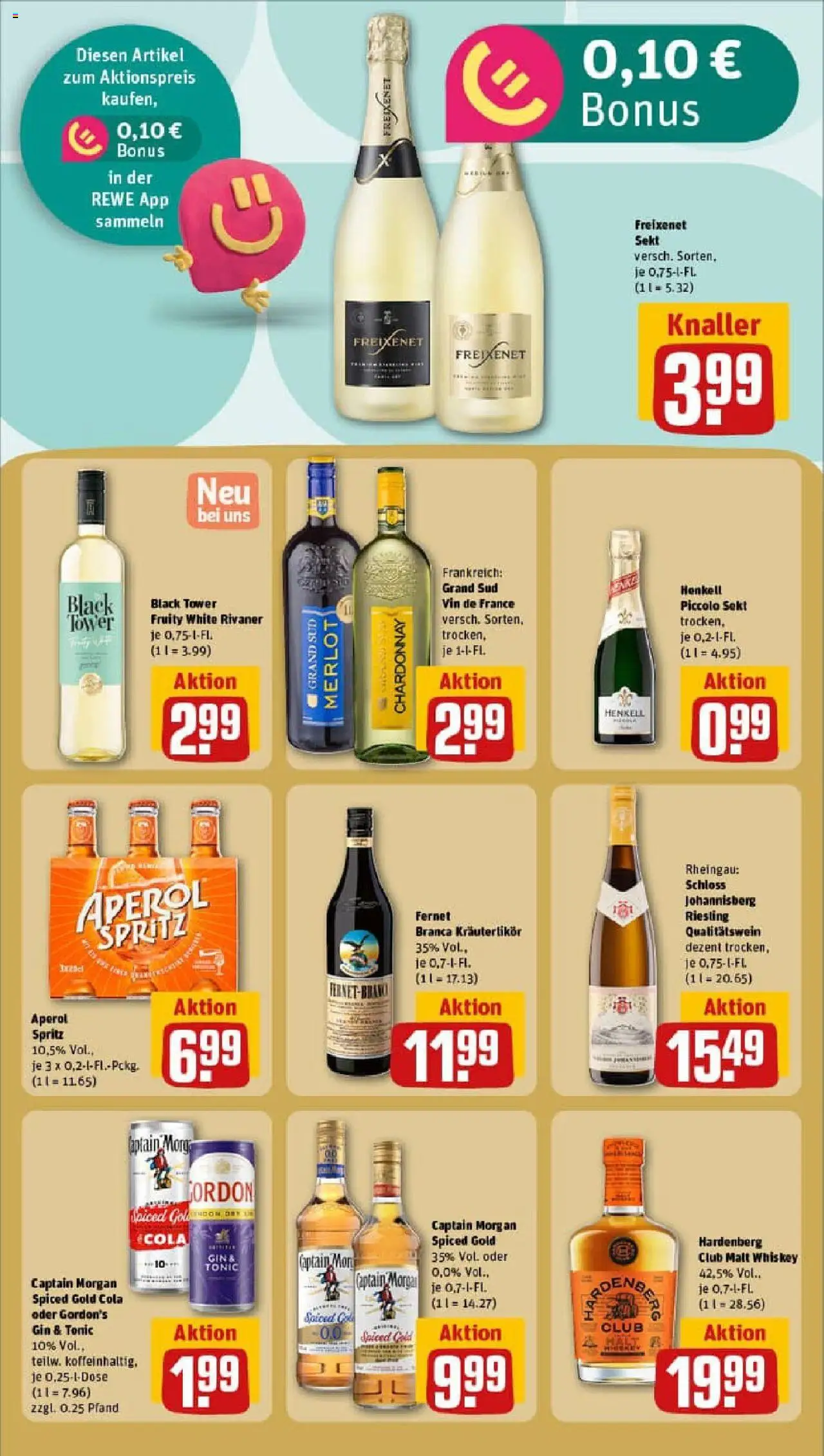Rewe prospekt Sprendlingen	 - gültig ab dem 13.07.2025 | Seite: 22 | Produkte: Cola, Aperol, Gin, Whiskey