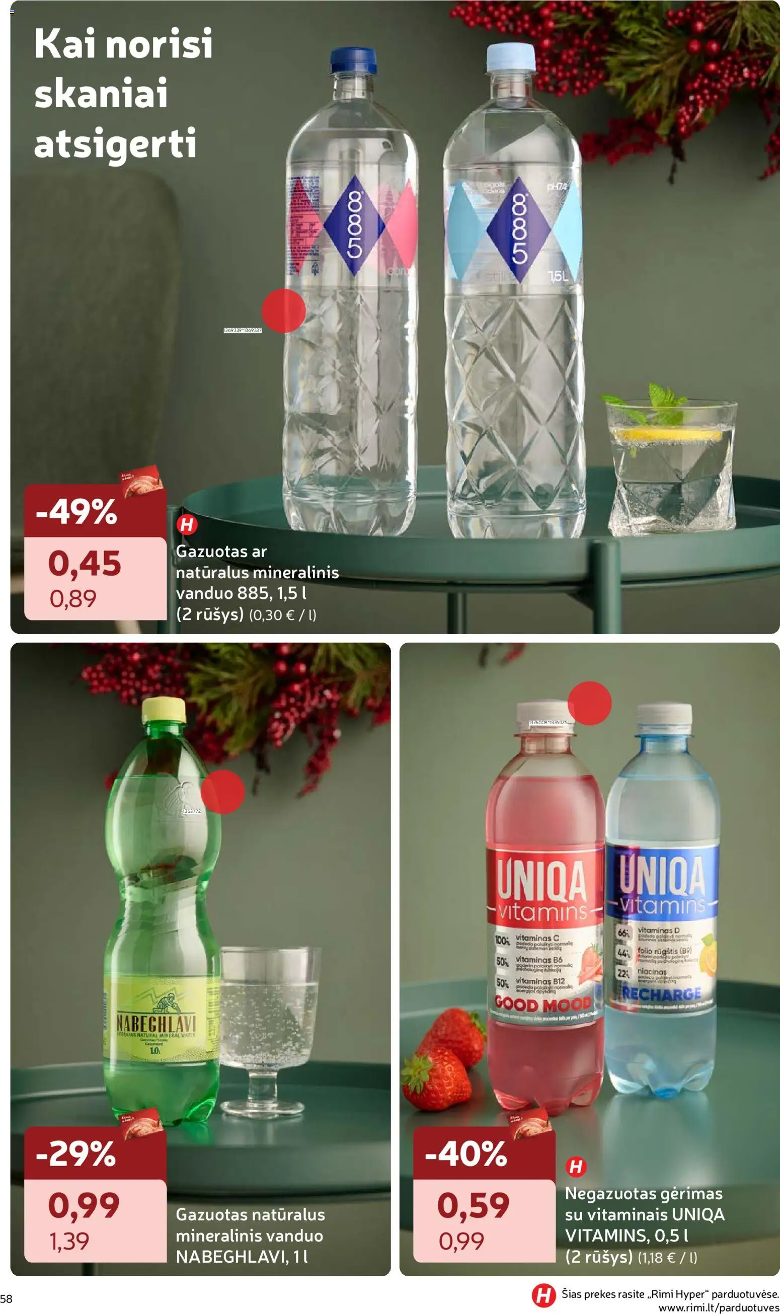 Rimi akcijos nuo 02.12.2025 | Puslapis: 58 | Prekių: Mineralinis vanduo