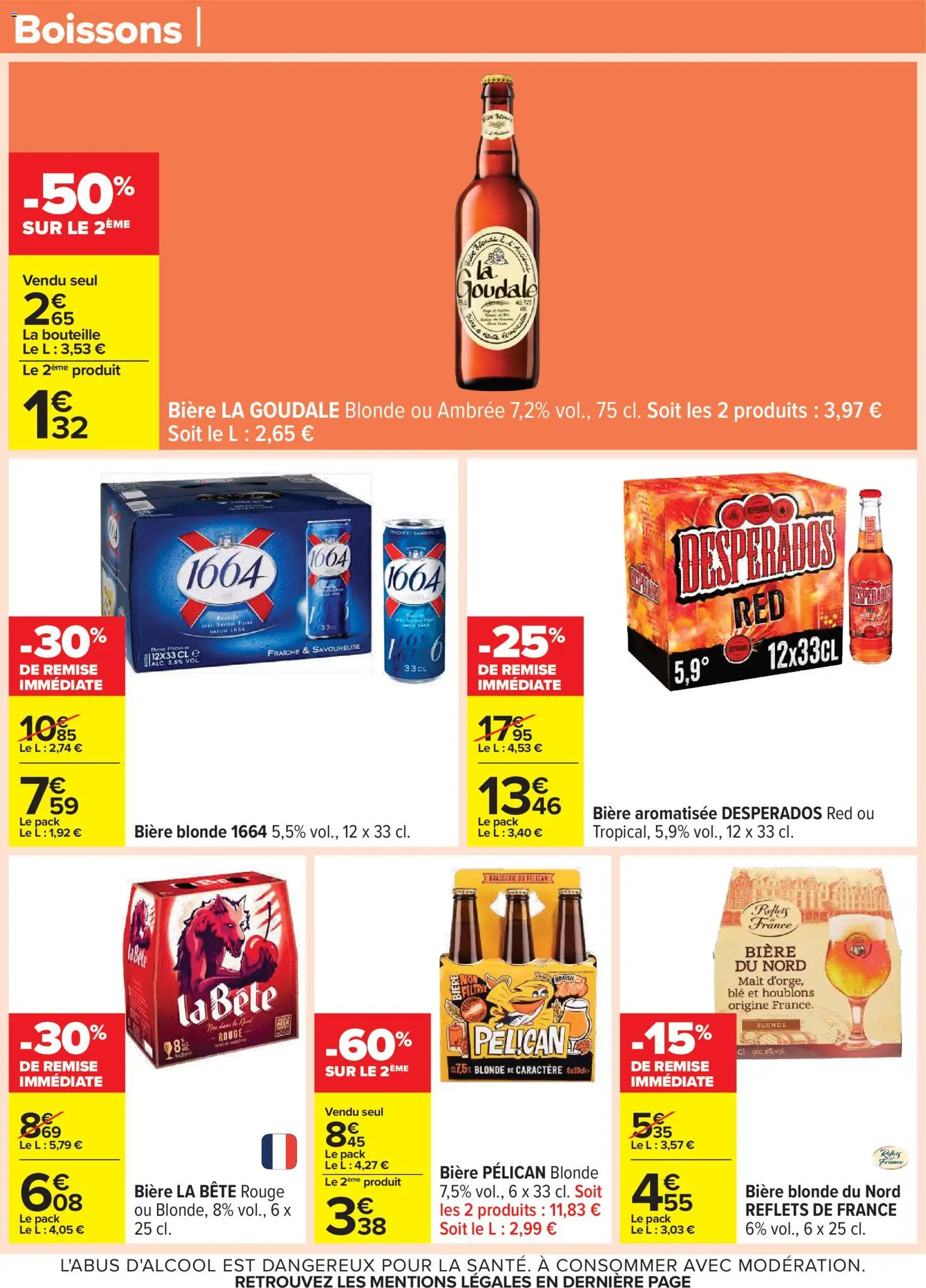 {H1} | Page: 56 | Produits: Biere blonde 1664, Desperados, Goudale, Bière blonde