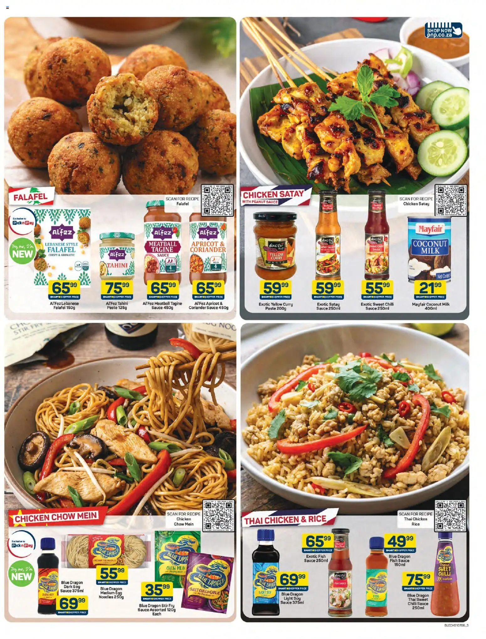 New Pick n Pay catalogue – valid from 09.04.2026 | Page: 3 | Products: Light, Fish, Noodles, Sauce