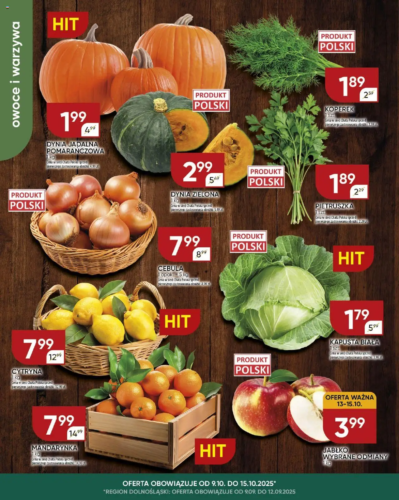 Chata Polska Gazetka od 09.10.2025 | Strona: 6 | Produkty: Cytryna, Koperek, Kapusta biała, Owoce