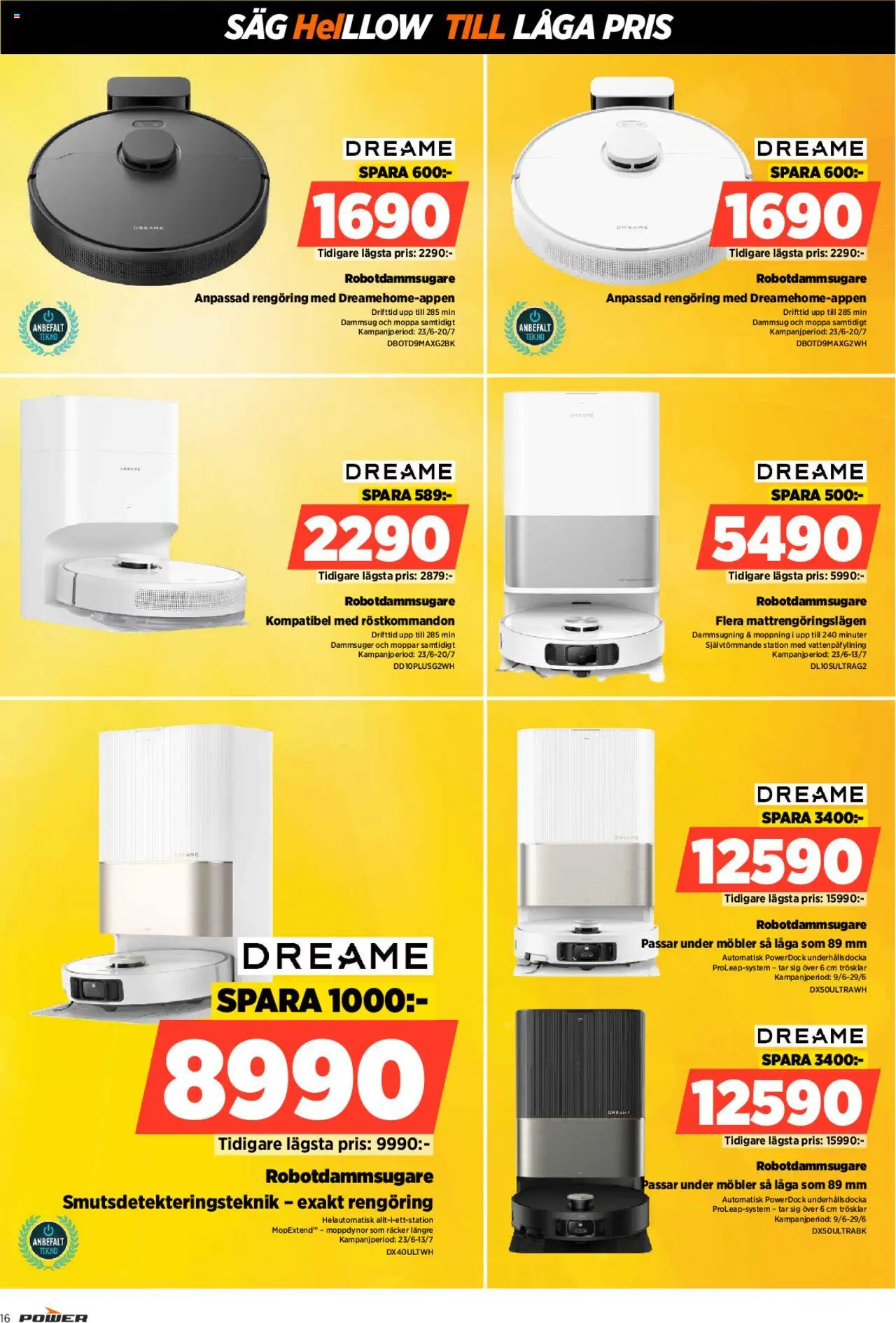 Power reklamblad aktuell från 23.06.2025 | Sida: 16 | Produkter: Såg, Robotdammsugare