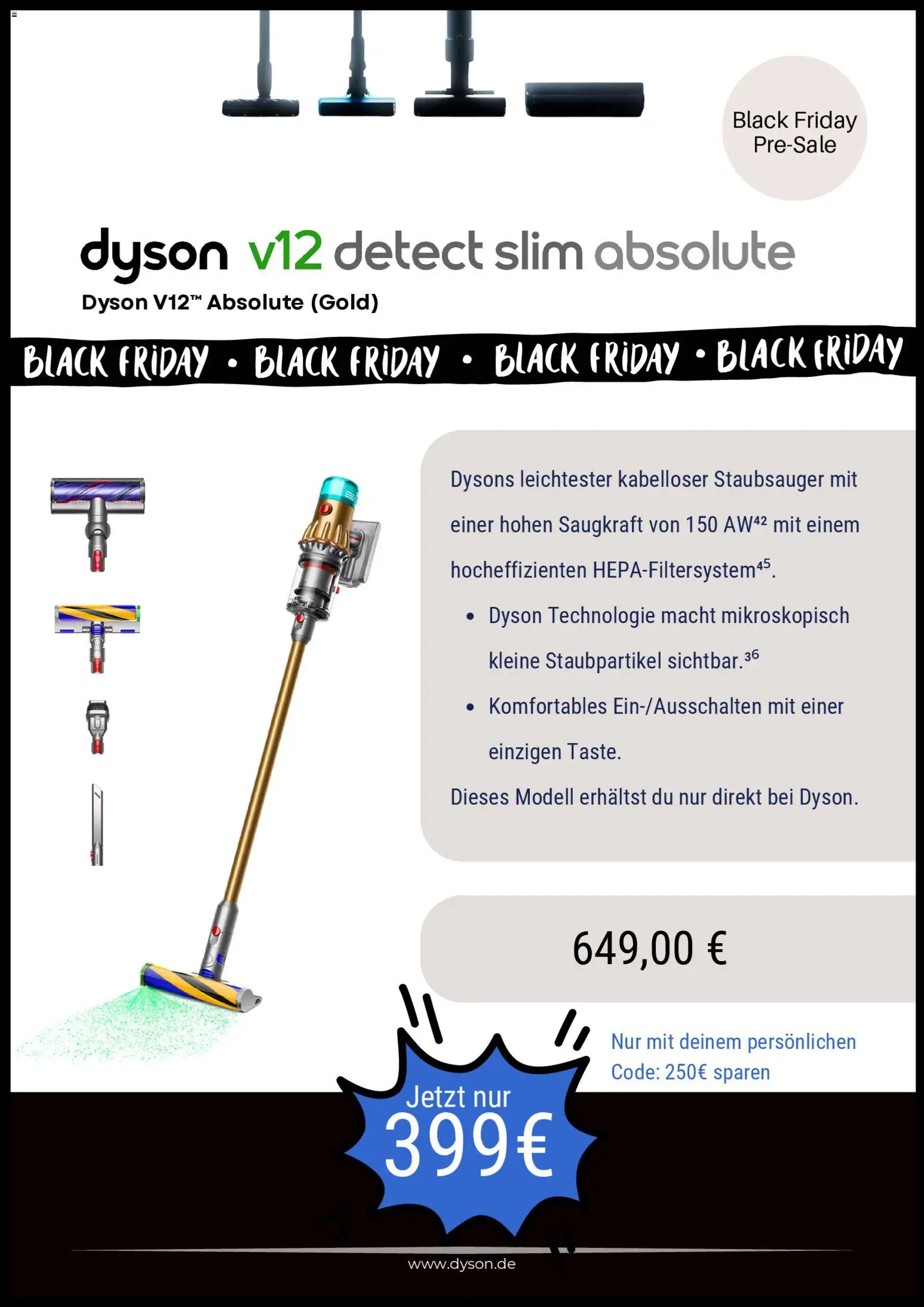 Dyson - Black Friday – gültig ab 07.11.2025 | Seite: 3 | Produkte: Dyson, Staubsauger
