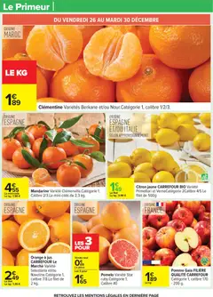 Carrefour - Prévisualisation de Carrefour catalogue semaine 52 valide à partir de 23.12.2025 | Page: 20 | Produits: Orange a Jus, Citron, Clémentine, Jus