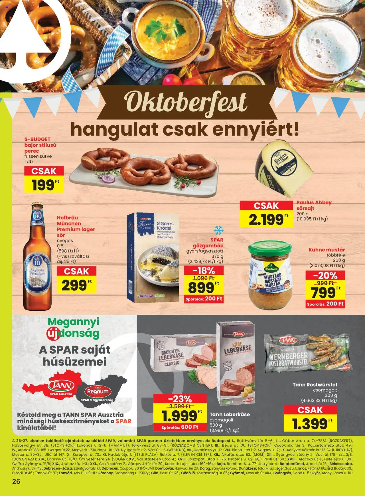 Spar akciós ujság - amely érvényes a következő dátumtól: 18.09.2025 | Oldal: 7 | Termékek: Mustár