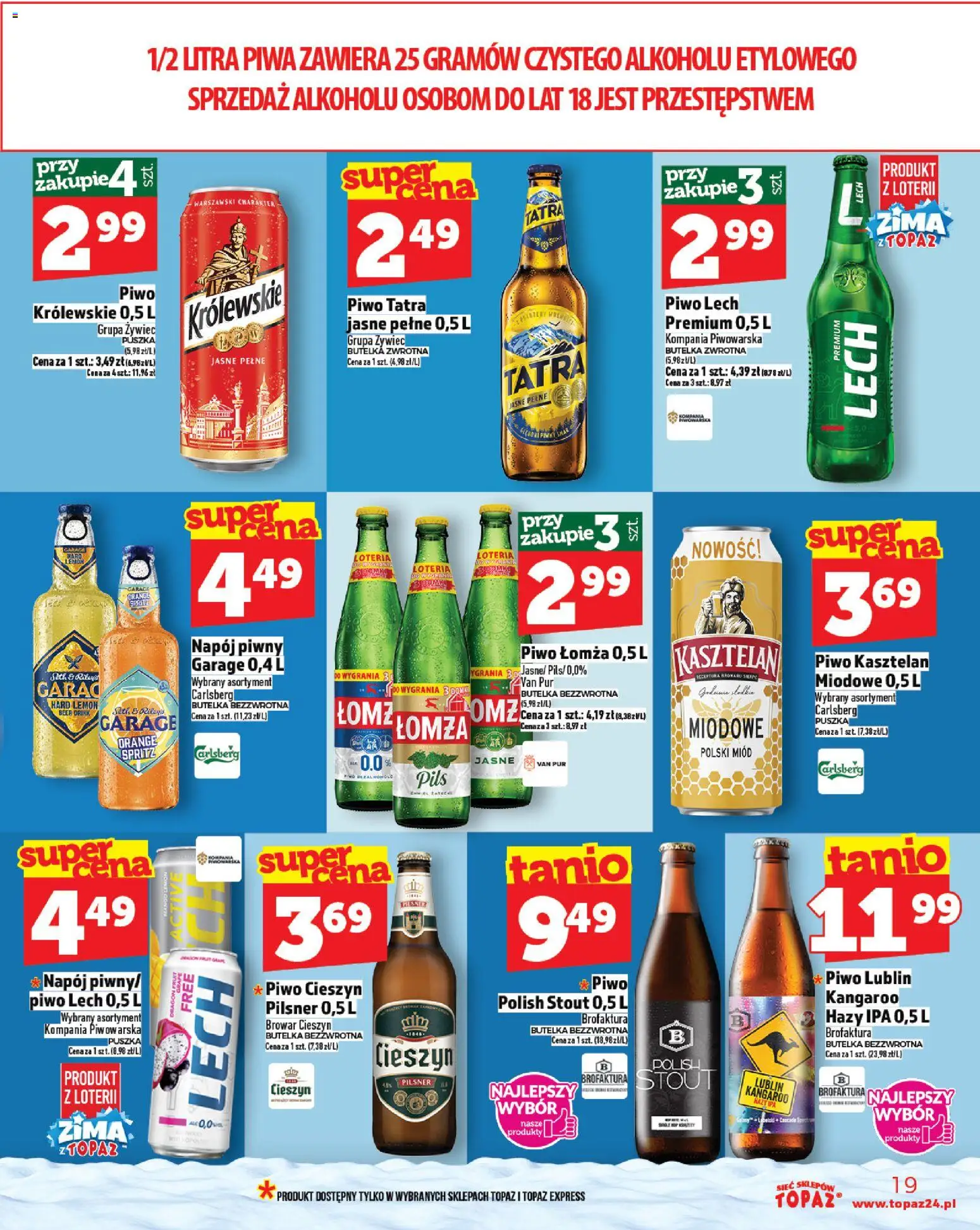 Topaz Black Friday od 27.11.2025 | Strona: 19 | Produkty: Mango, Miód, Piwo