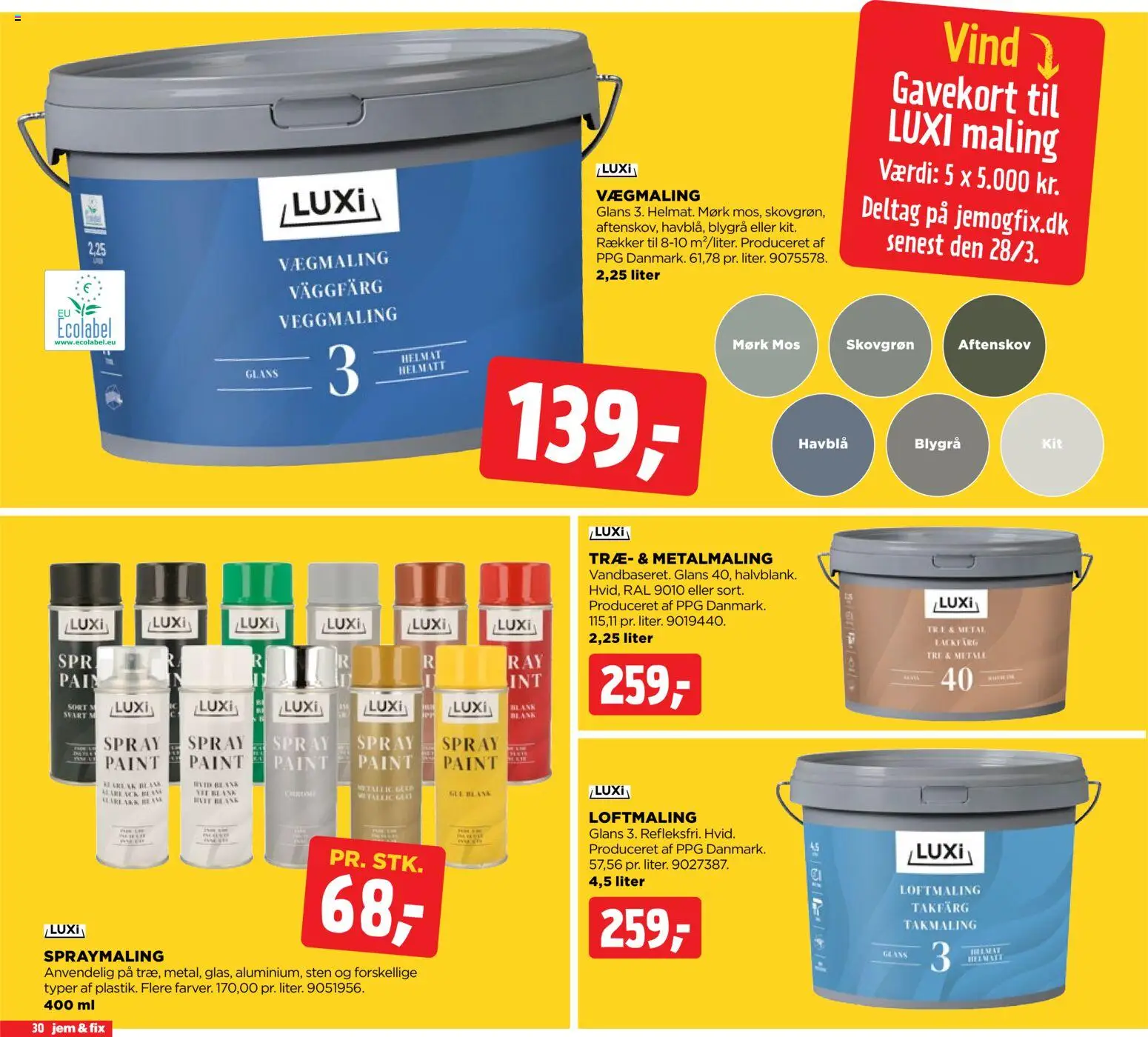 Jem & fix tilbudsavis – gyldig fra 22.03.2026 | Side: 30 | Produkter: Maling