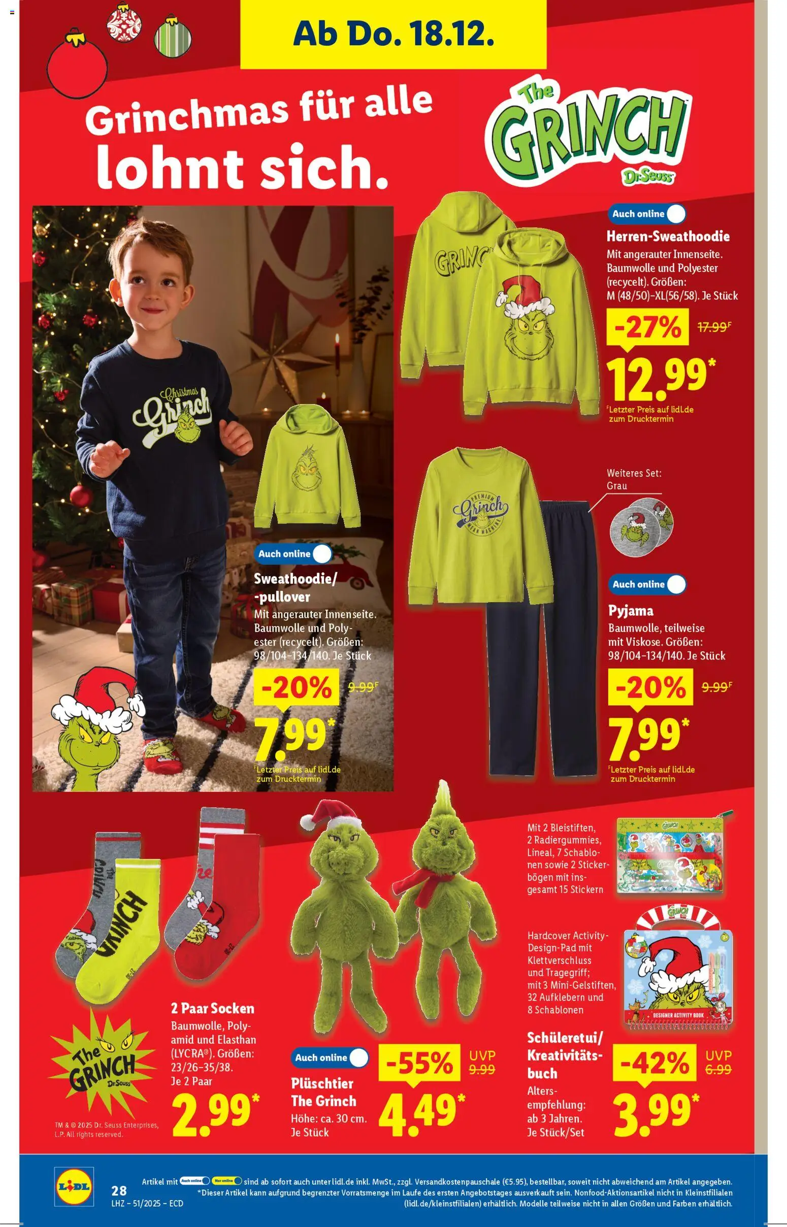 Lidl - Prospekt – gültig ab 15.12.2025 | Seite: 16 | Produkte: Pullover, Socken, Pyjama