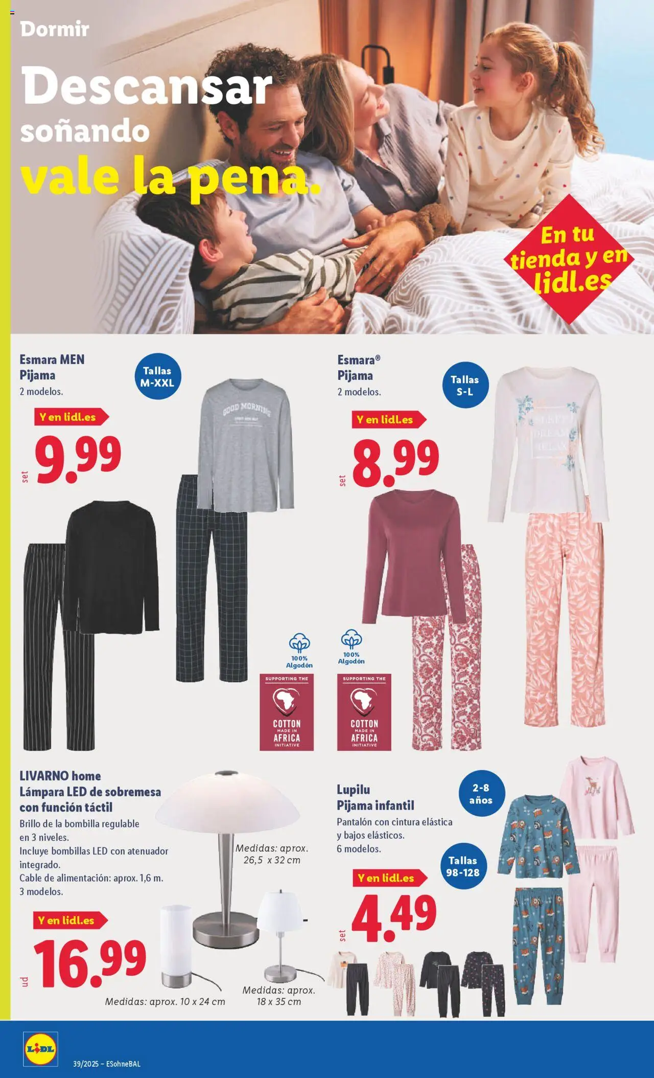 Lidl folleto de bazar │ válido desde el 22.09.2025 | Página: 26 | Productos: Pijama, Cable, Bombilla, Lámpara