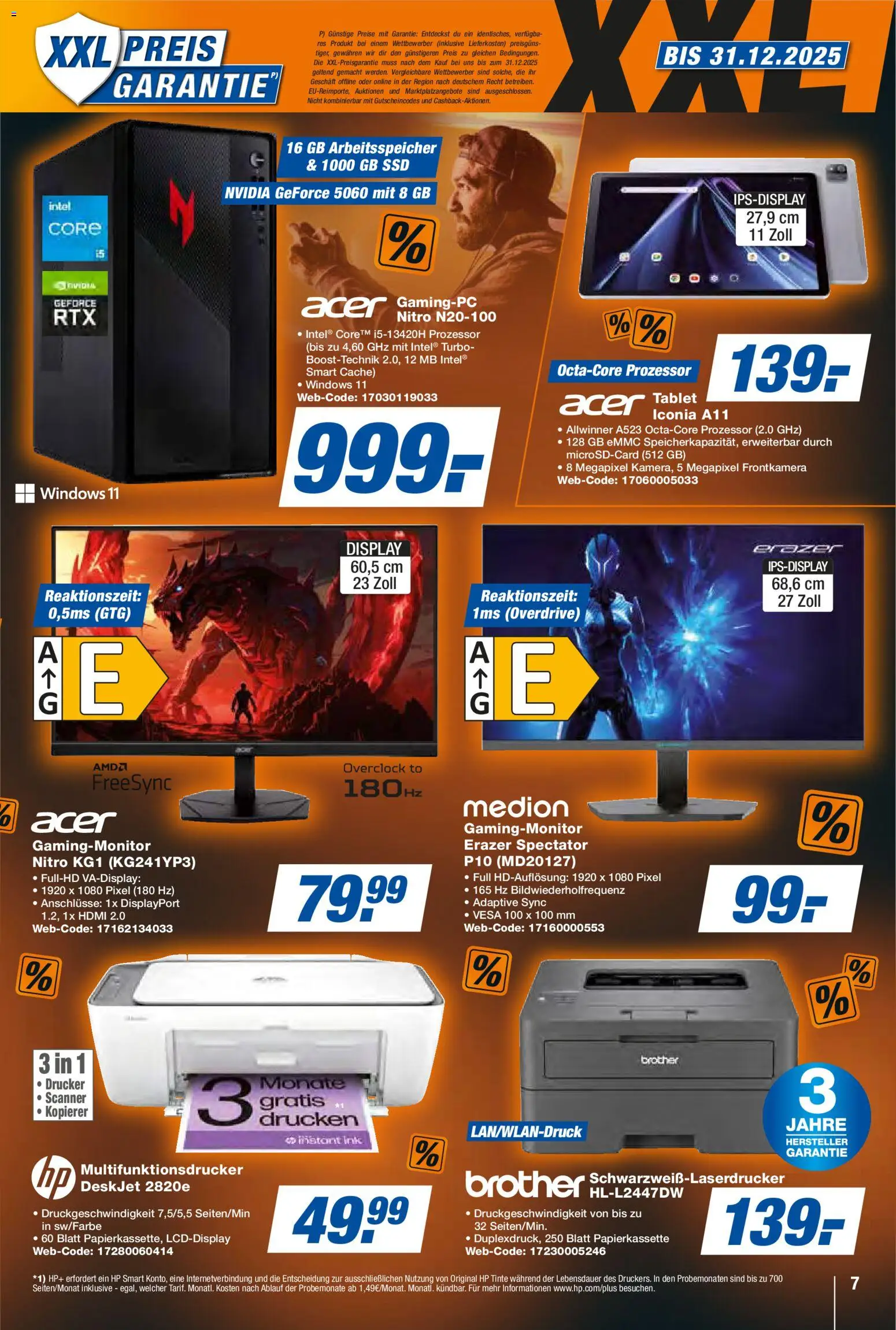 Expert - Black Friday – gültig ab 07.11.2025 | Seite: 7 | Produkte: HP, Tablet, Drucker