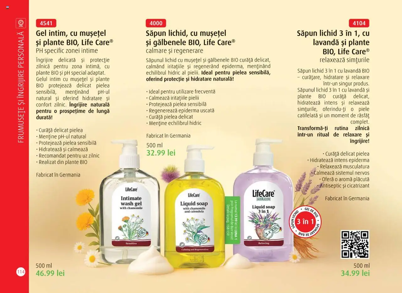 Noul catalog Life Care – valabil de la 01.10.2025 | Pagină: 116 | Produse: Şerit ödül, Duș, Săpun, Săpun lichid