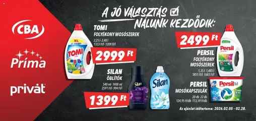 CBA Príma - Óriásplakátok - amely érvényes a következő dátumtól: 05.02.2026