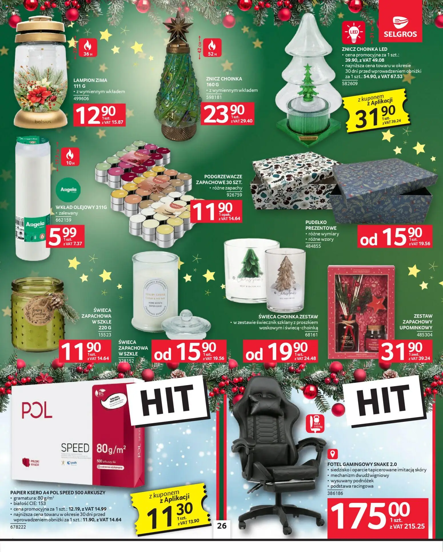 Selgros cash&carry Gazetka - Oferta przemysłowa od 04.12.2025 | Strona: 28 | Produkty: Choinka, Fotel, Pudełko, Papier ksero