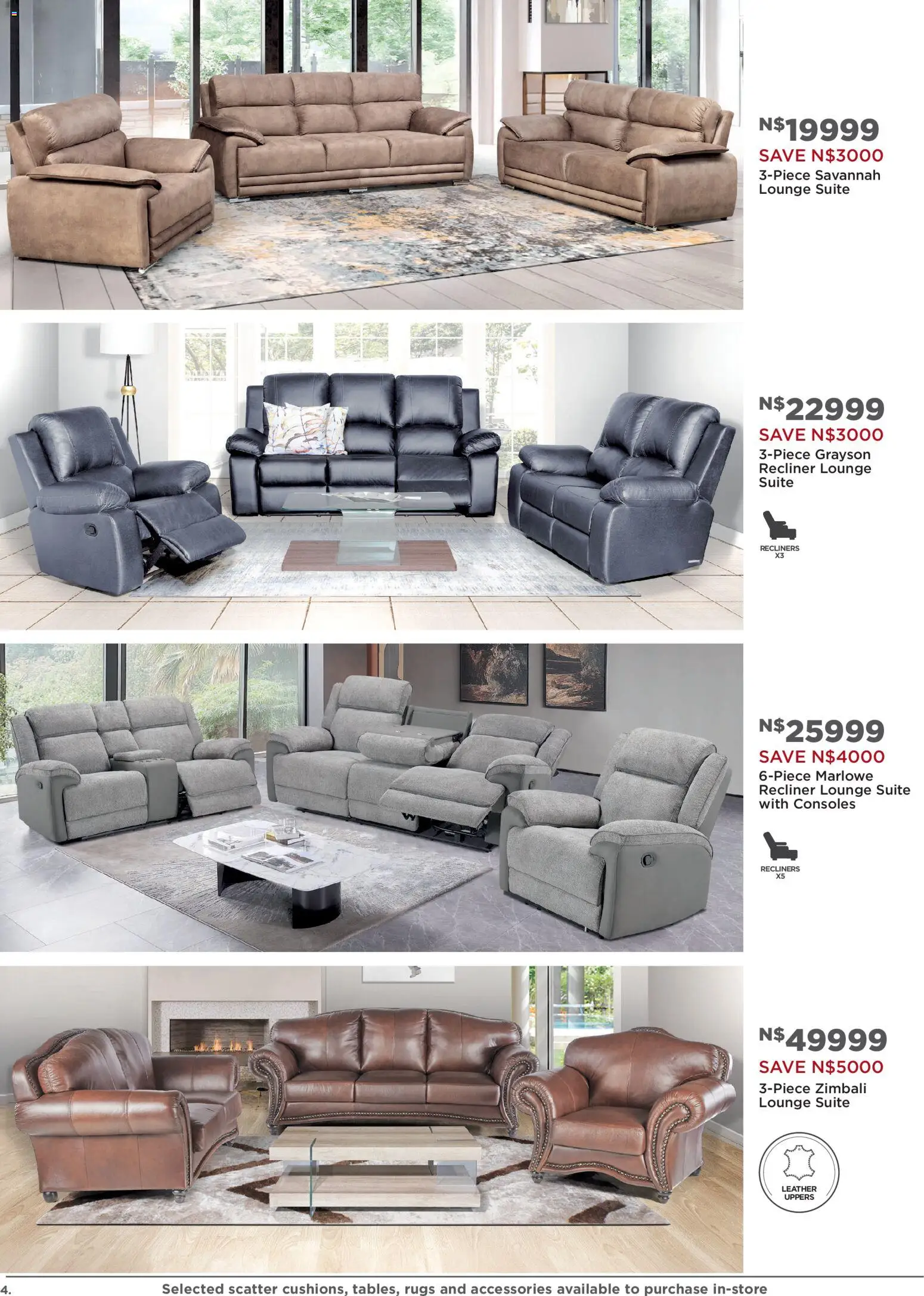 New House and Home catalogue – valid from 10.11.2025 | Page: 4 | Products: Lounge suite