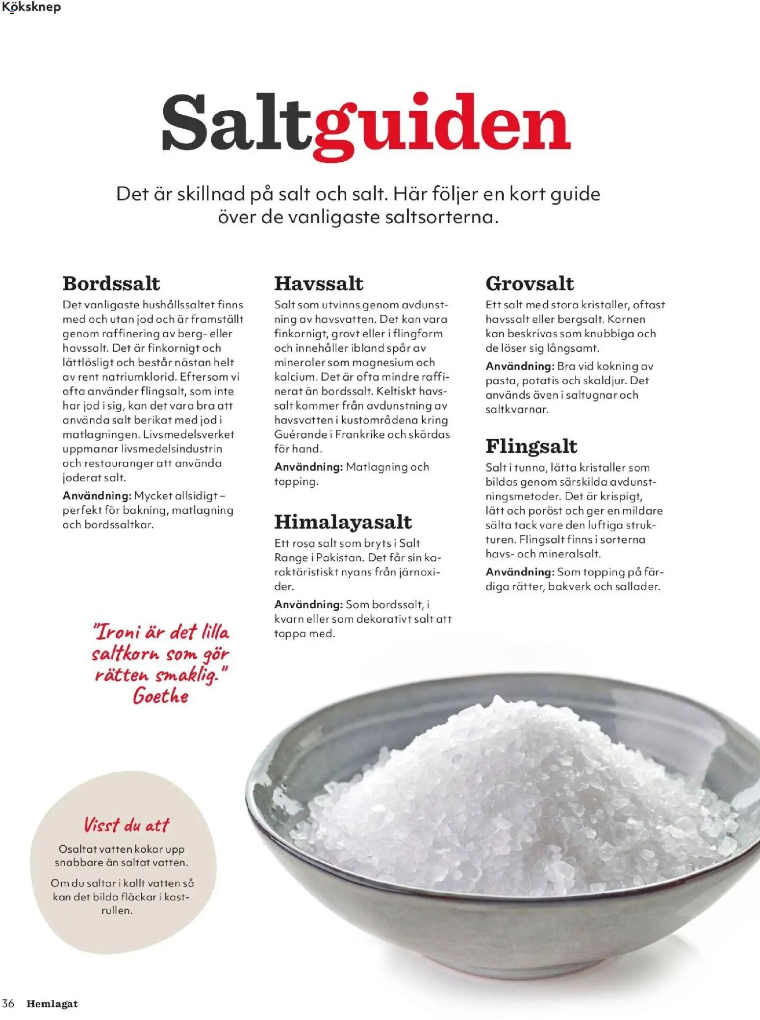 Hemköp reklamblad aktuell från 19.02.2026 | Sida: 36 | Produkter: Kvarn, Salt, Potatis