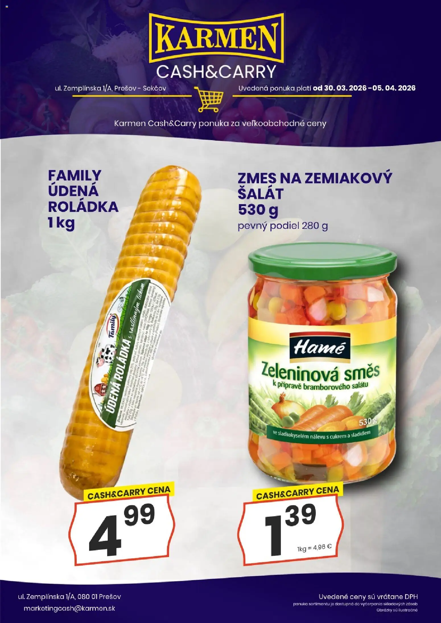 Nové KARMEN CBA akcie – leták je platný od 30.03.2026 | Strana: 6 | Produkty: Olej, Šalát