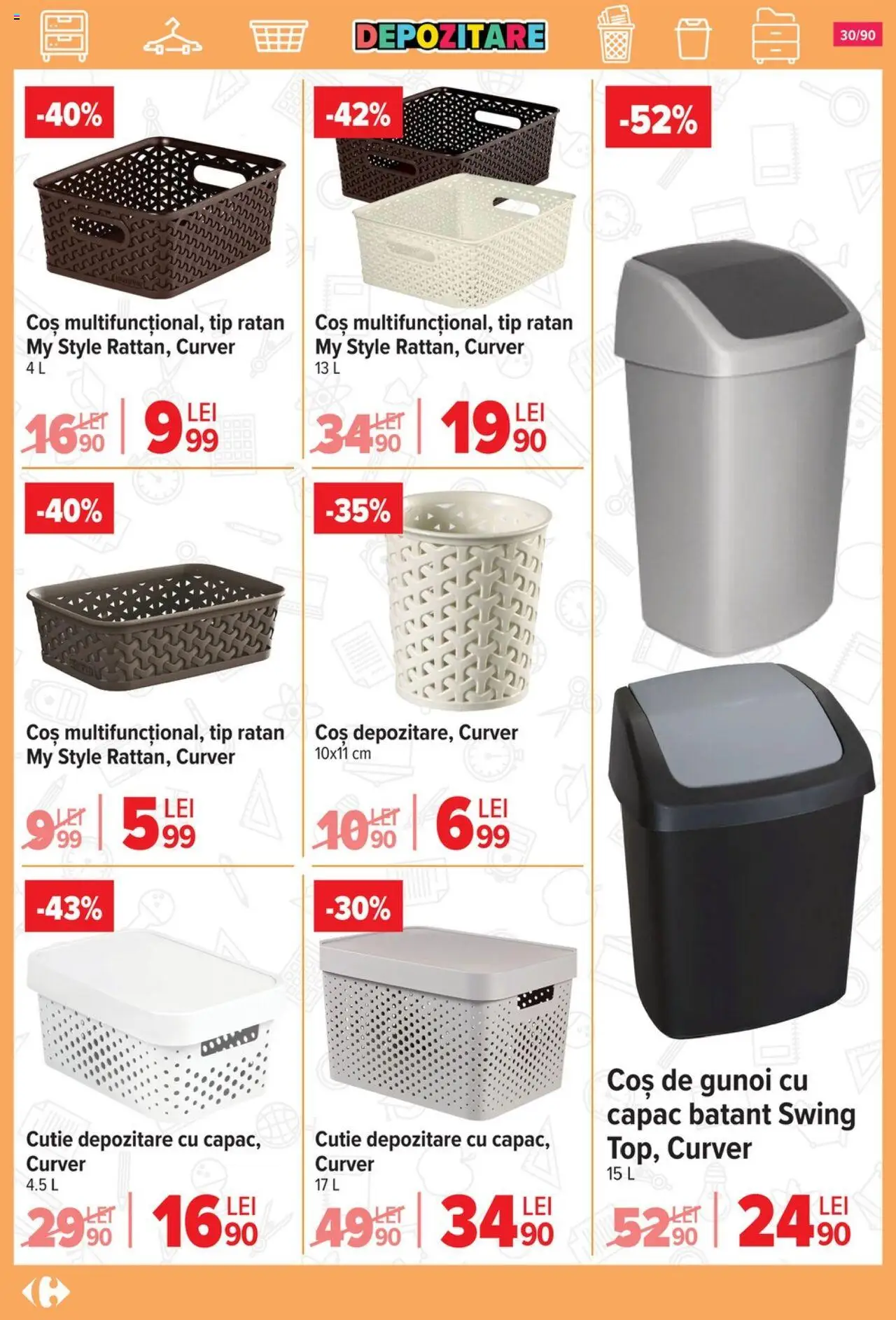 Carrefour catalog - Începe școala – valabil de la 13.08.2025 | Pagină: 31 | Produse: Delgeç, Coș, Cutie