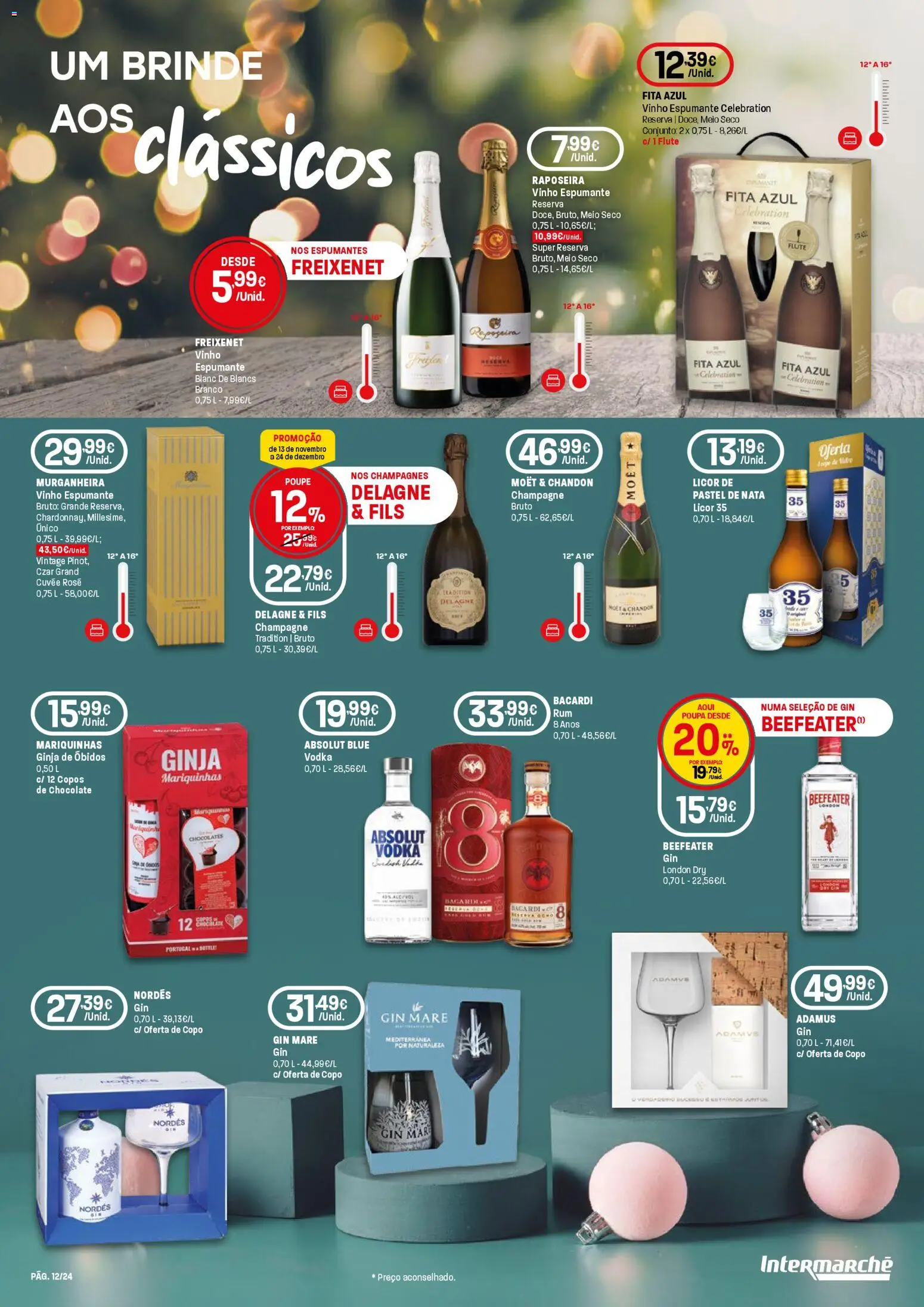 Intermarché - Presentes de Natal Super │ válido de 13.11.2025 | Página: 12 | Produtos: Espumante, Champagne, Vinho, Gin