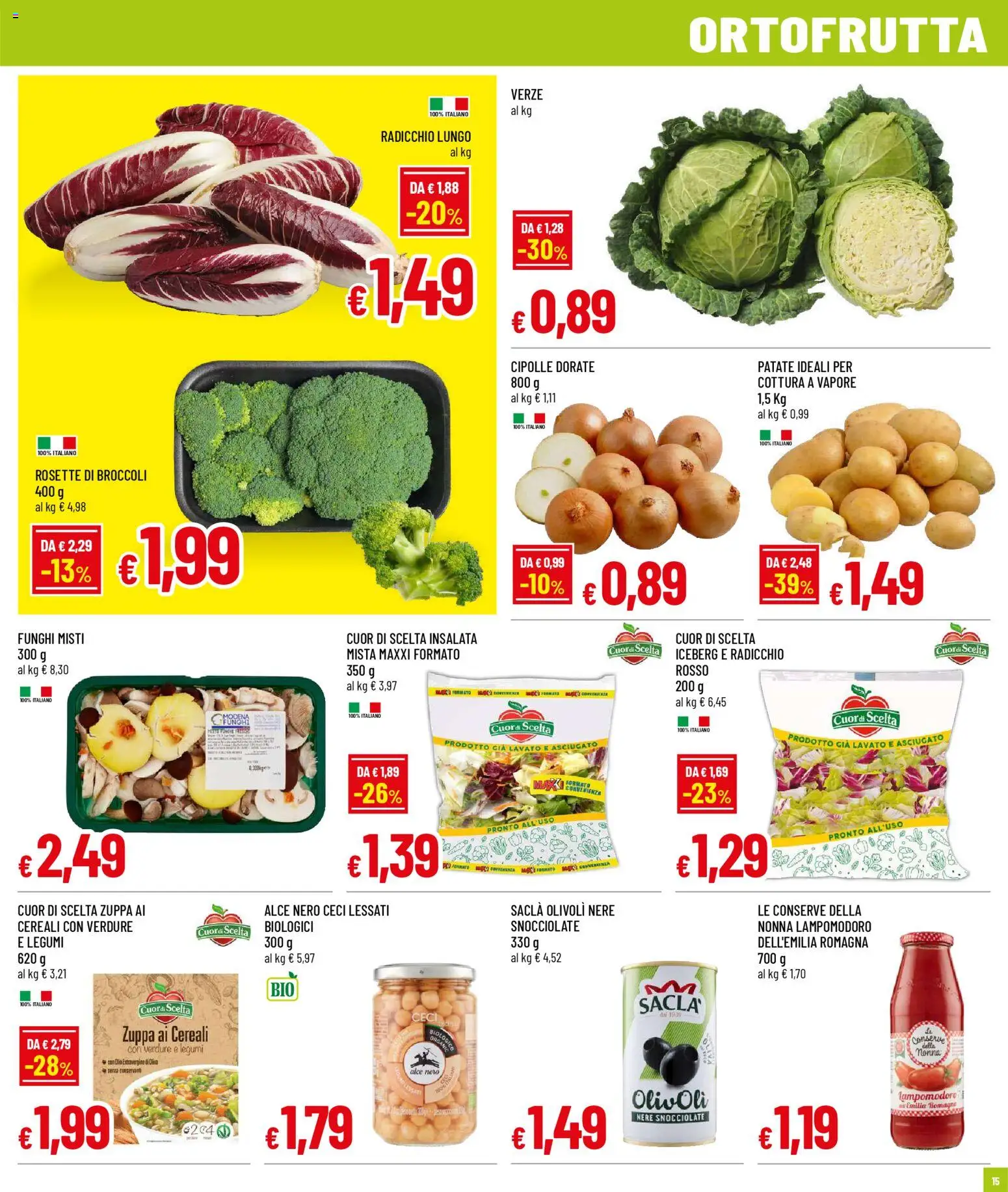 Volantino Galassia del 27.11.2025 | Pagina: 15 | Prodotti: Legumi, Insalata, Olio, Broccoli