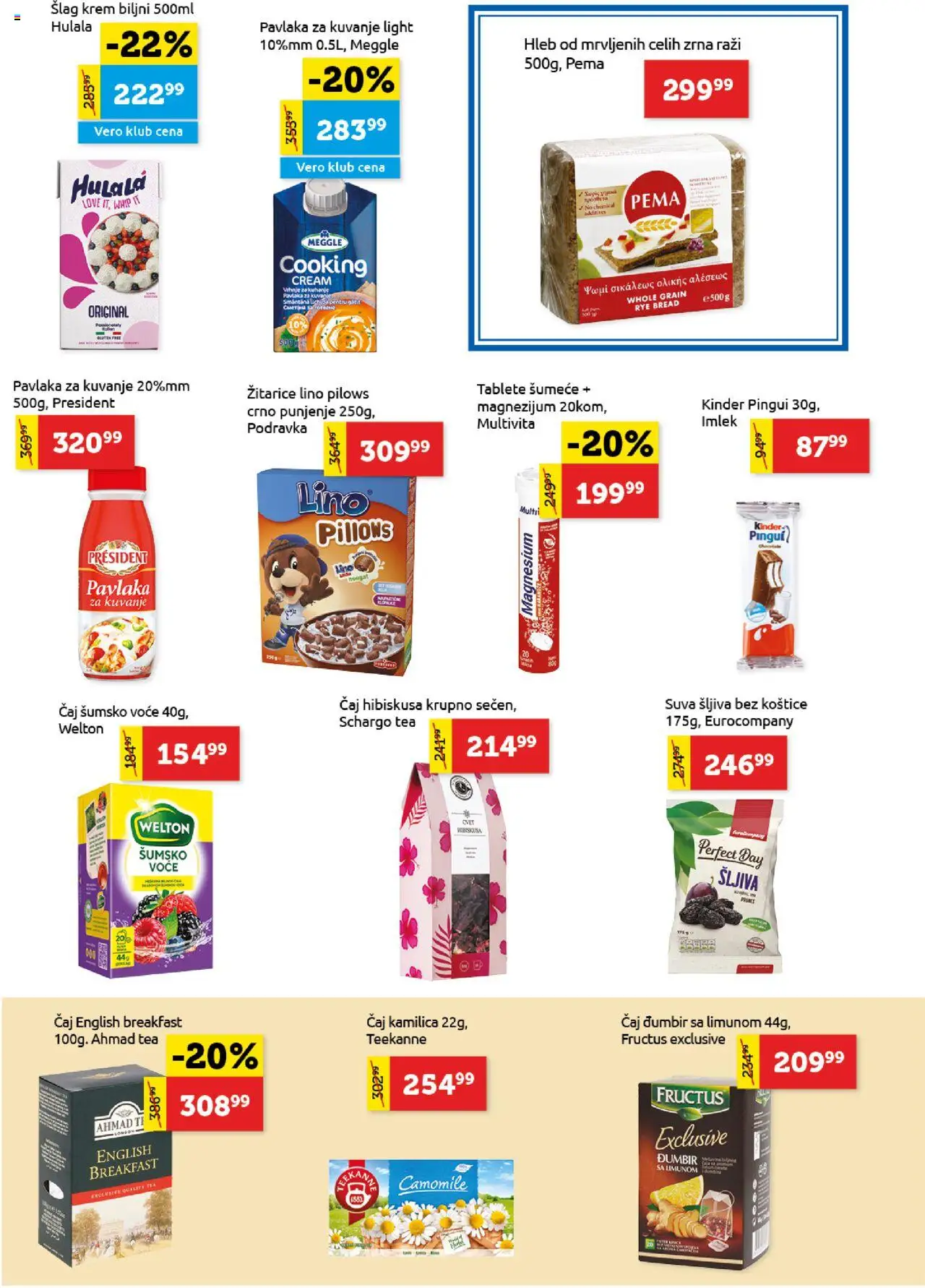 SuperVERO katalog - važi od 02.10.2025 | Strana: 13 | Proizvode: Šlag krem, Šljiva, Hleb, Pavlaka