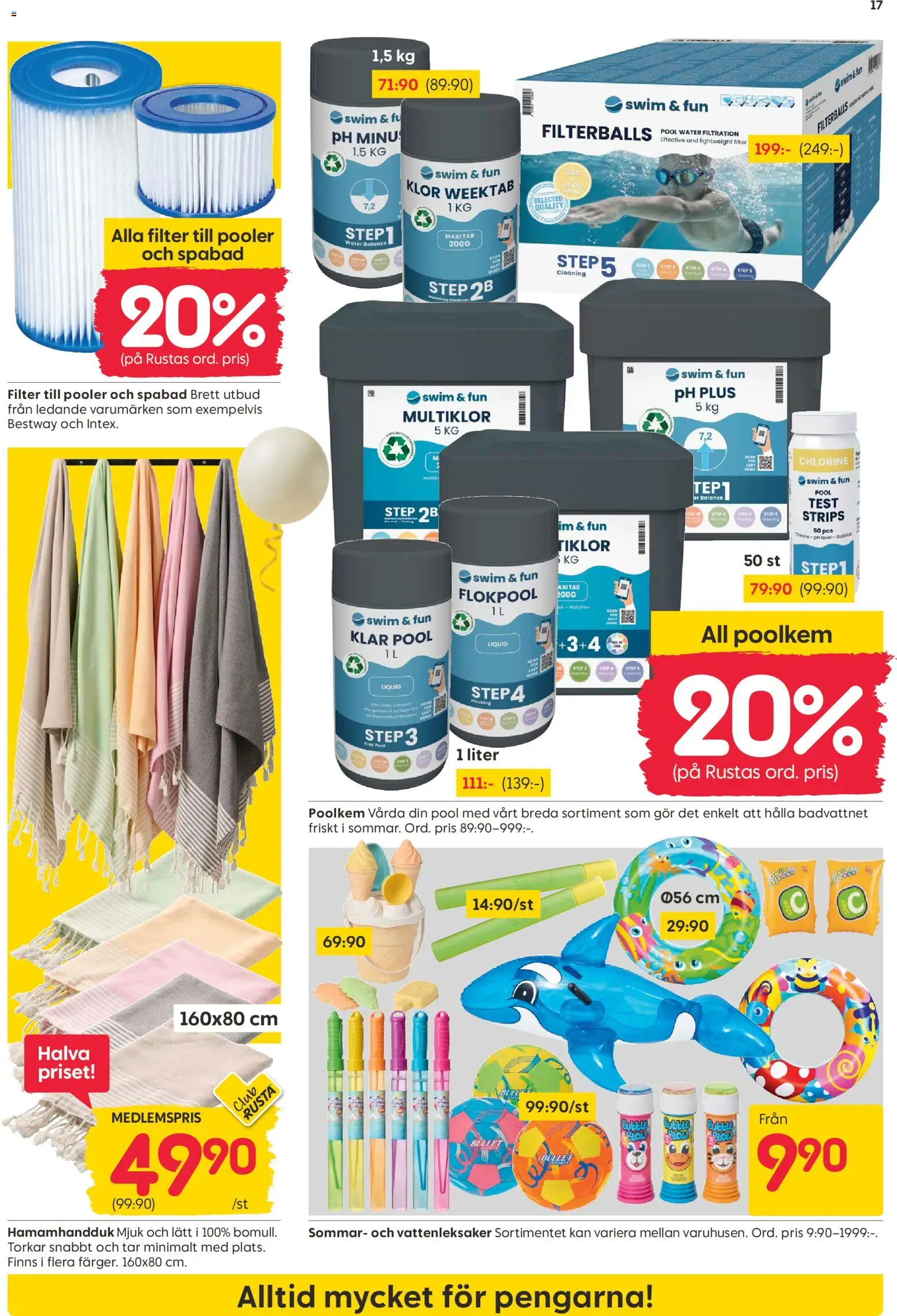 Rusta reklamblad aktuell från 27.04.2026 | Sida: 17 | Produkter: Pool, Filter