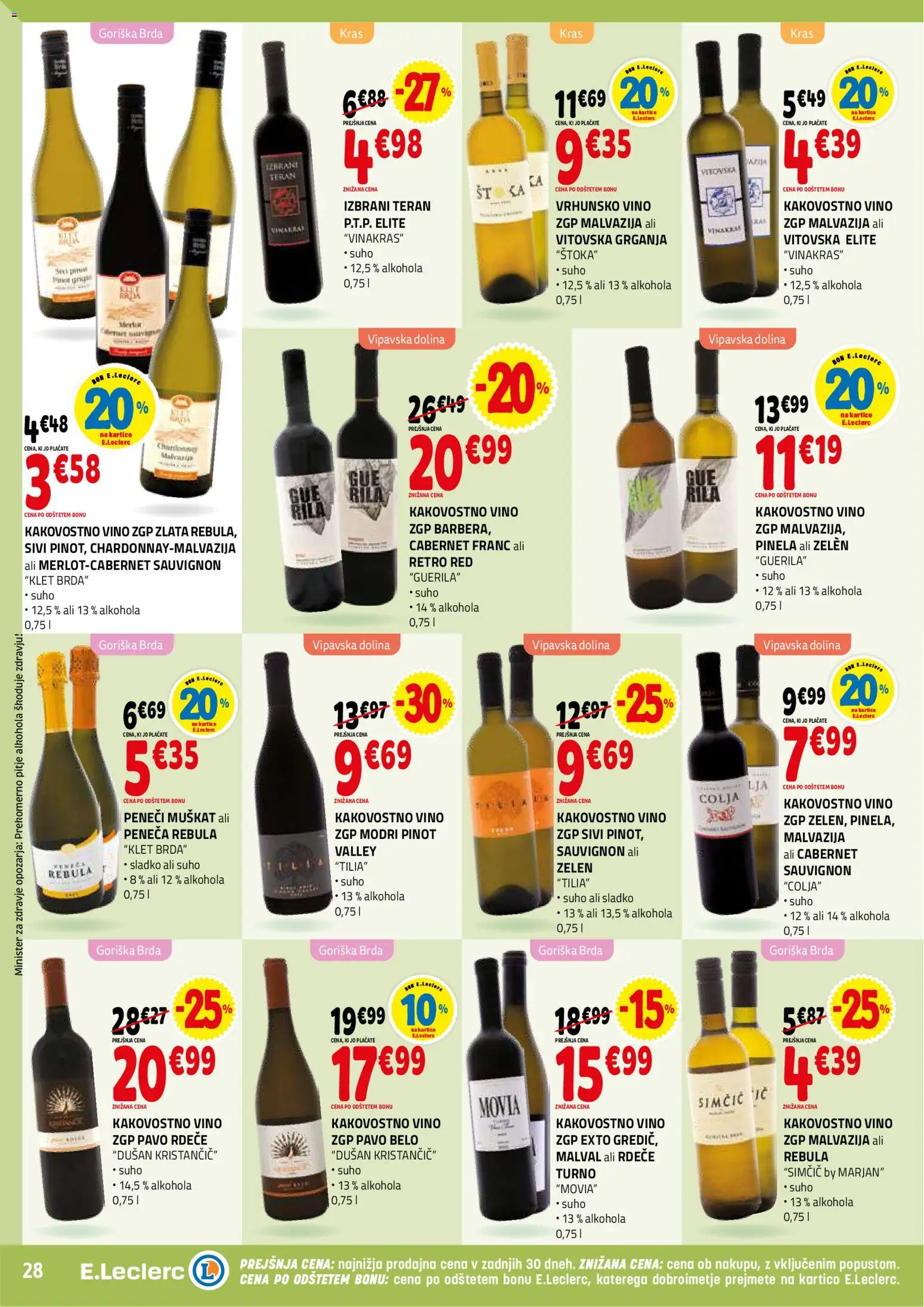 Novi E.leclerc katalog ponudbe – veljaven od 18.02.2026 | Stran: 28 | Izdelki: Vino