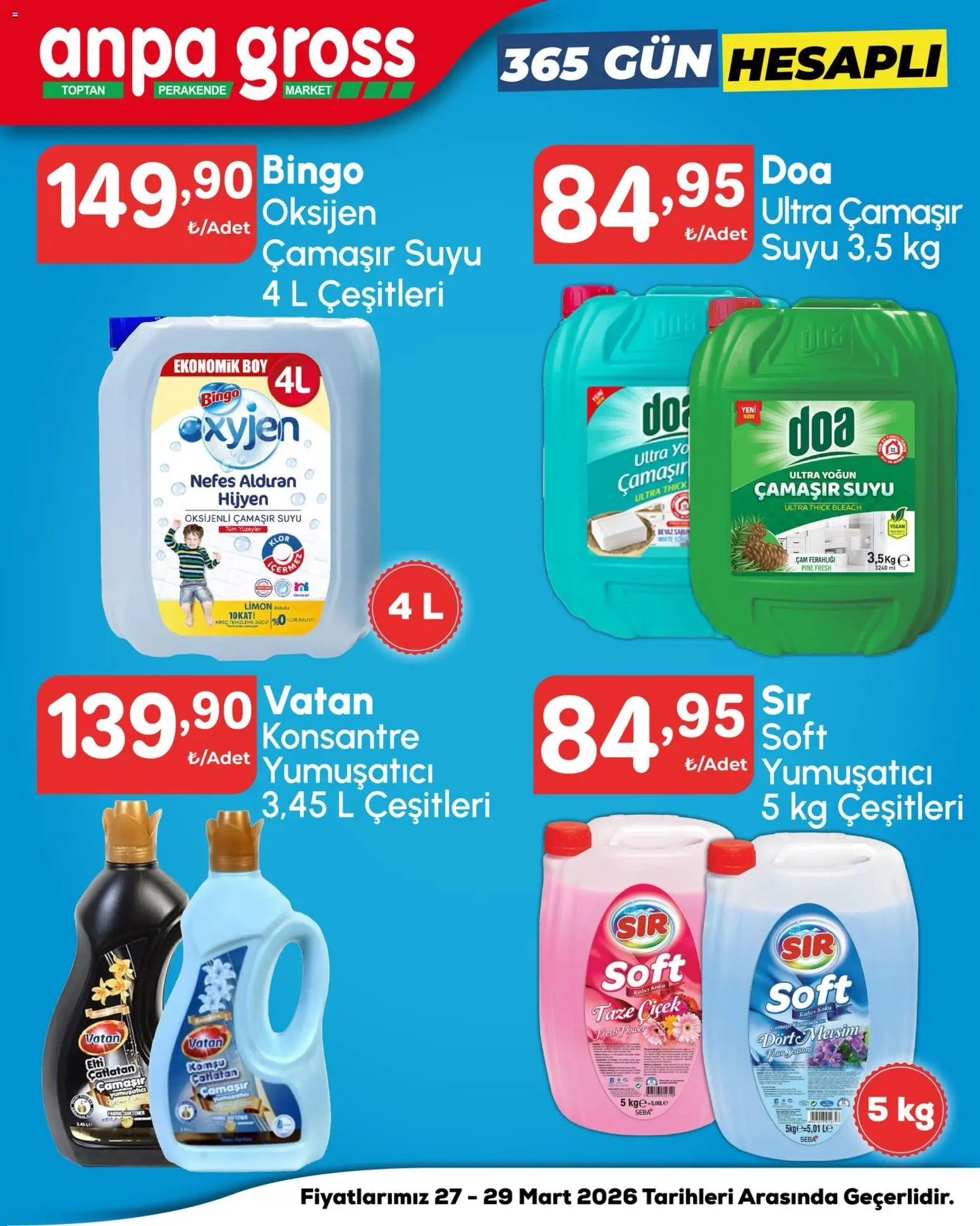 Anpa Gross İndirim - 27.03.2026 tarihinden itibaren geçerlidir | Sayfa: 2 | Ürünler: Sabun, Yumuşatıcı, Limon