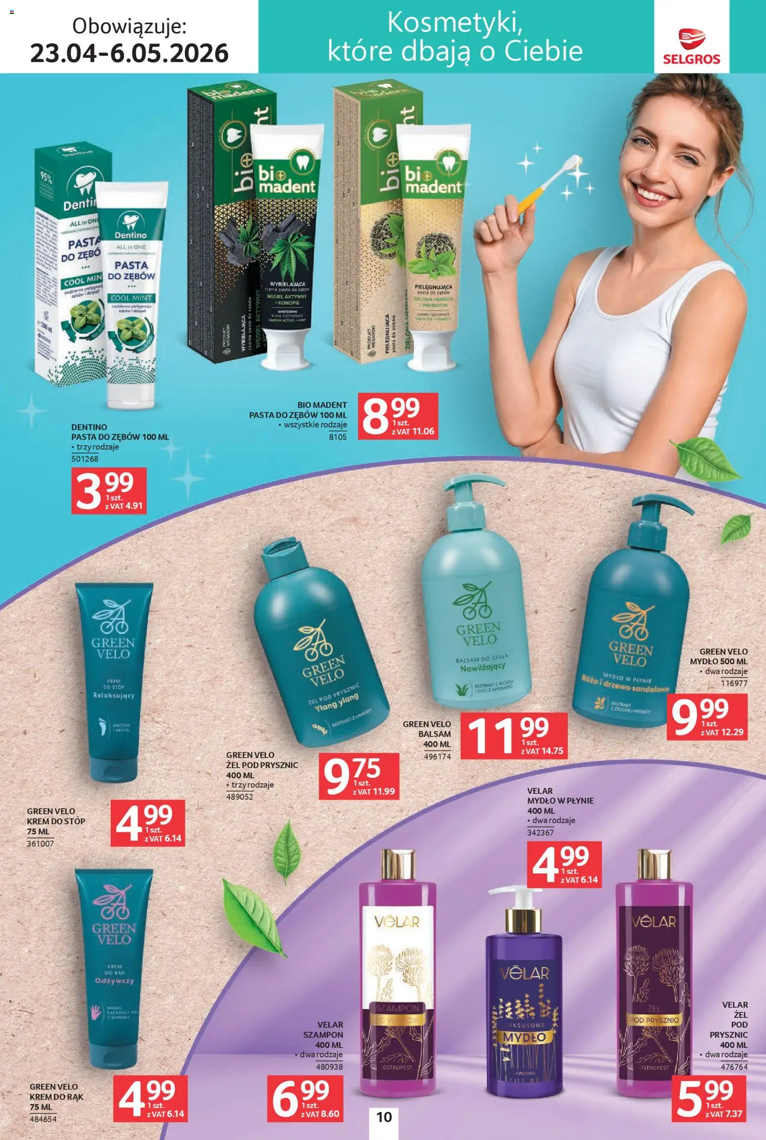 Selgros cash&carry gazetka - Uroda od 23.04.2026 | Strona: 10 | Produkty: Masło, Mydło, Żel pod prysznic, Krem