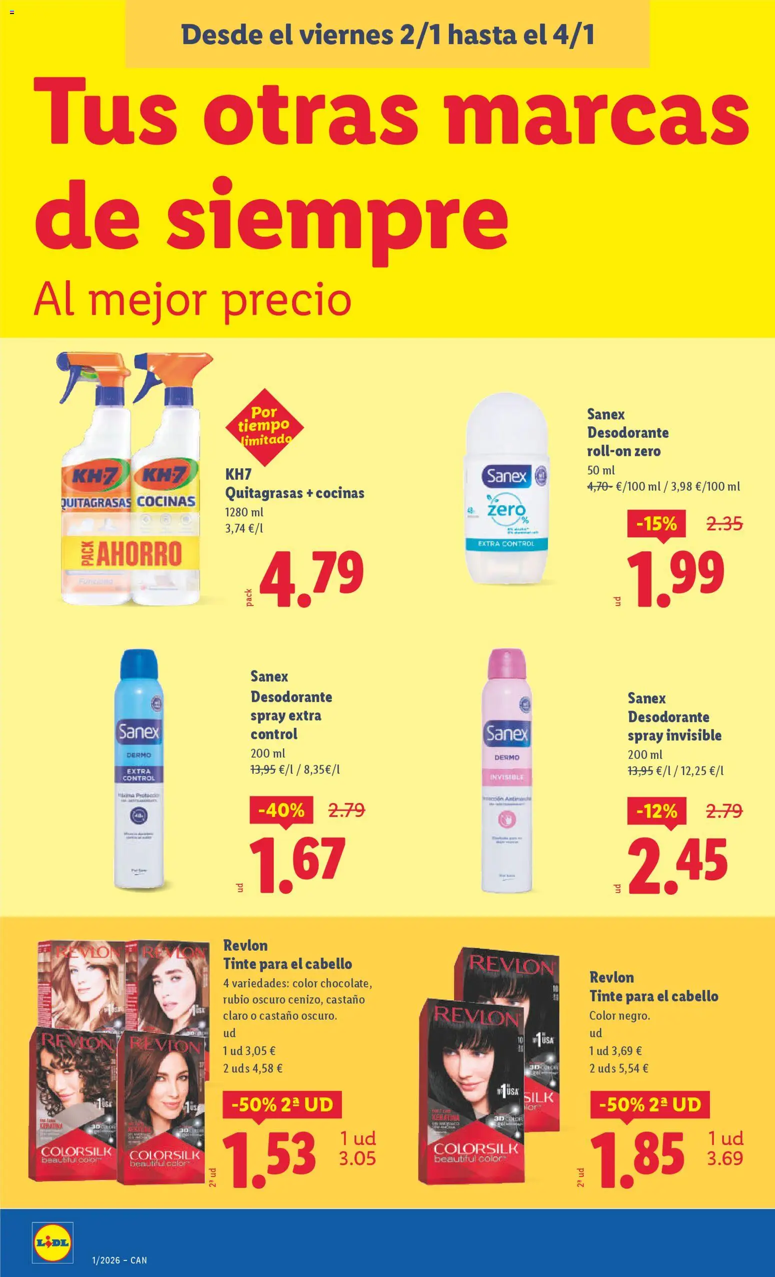 Lidl - Canarias │ válido desde el 29.12.2025 | Página: 34 | Productos: Tinte, Desodorante