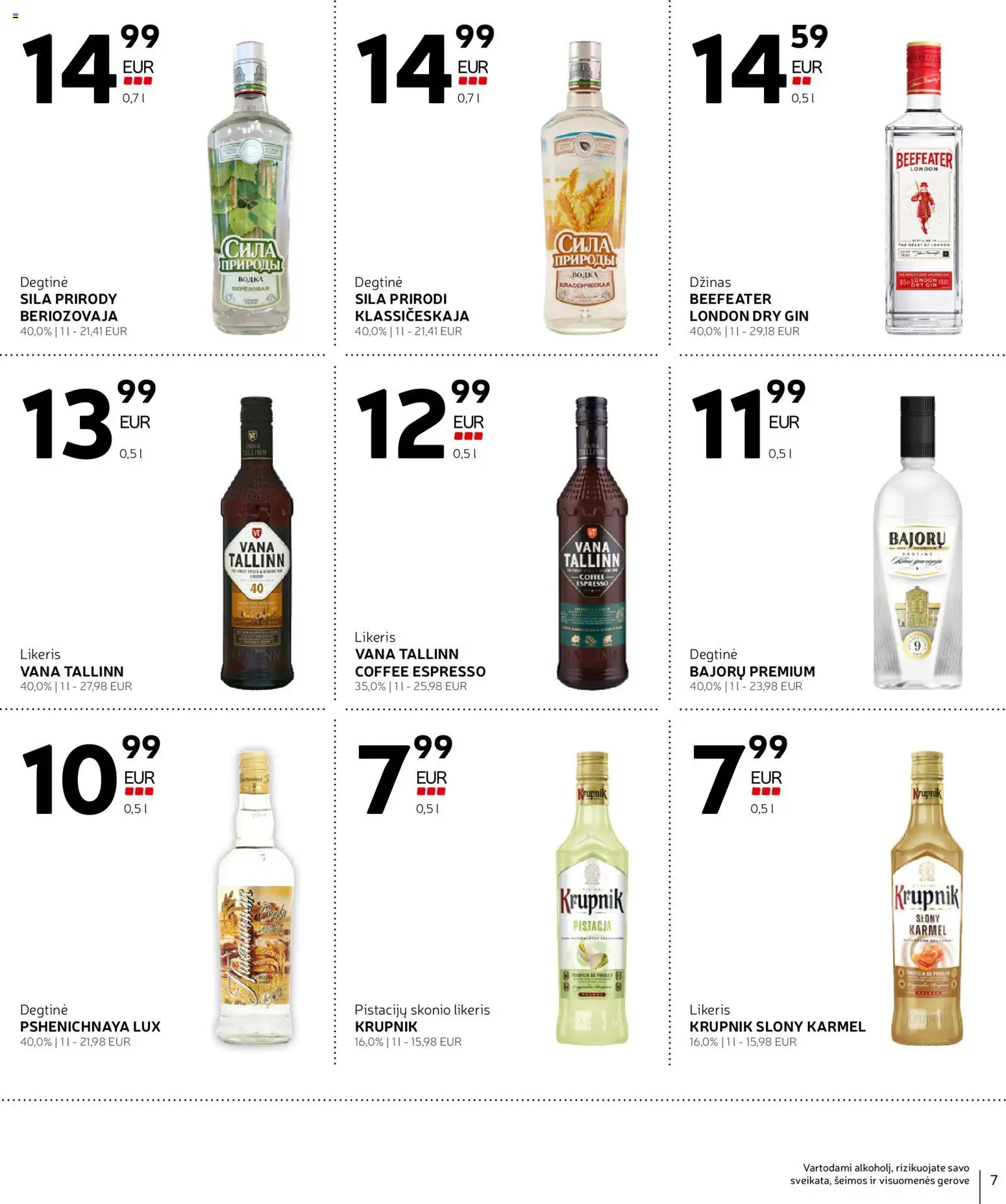 Rimi akcijos nuo 20.01.2026 | Puslapis: 7 | Prekių: Degtinė, Džinas