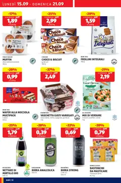 Volantino Aldi del 15.09.2025 | Pagina: 12 | Prodotti: Frutta, Frollini, Bottiglia, Stracciatella