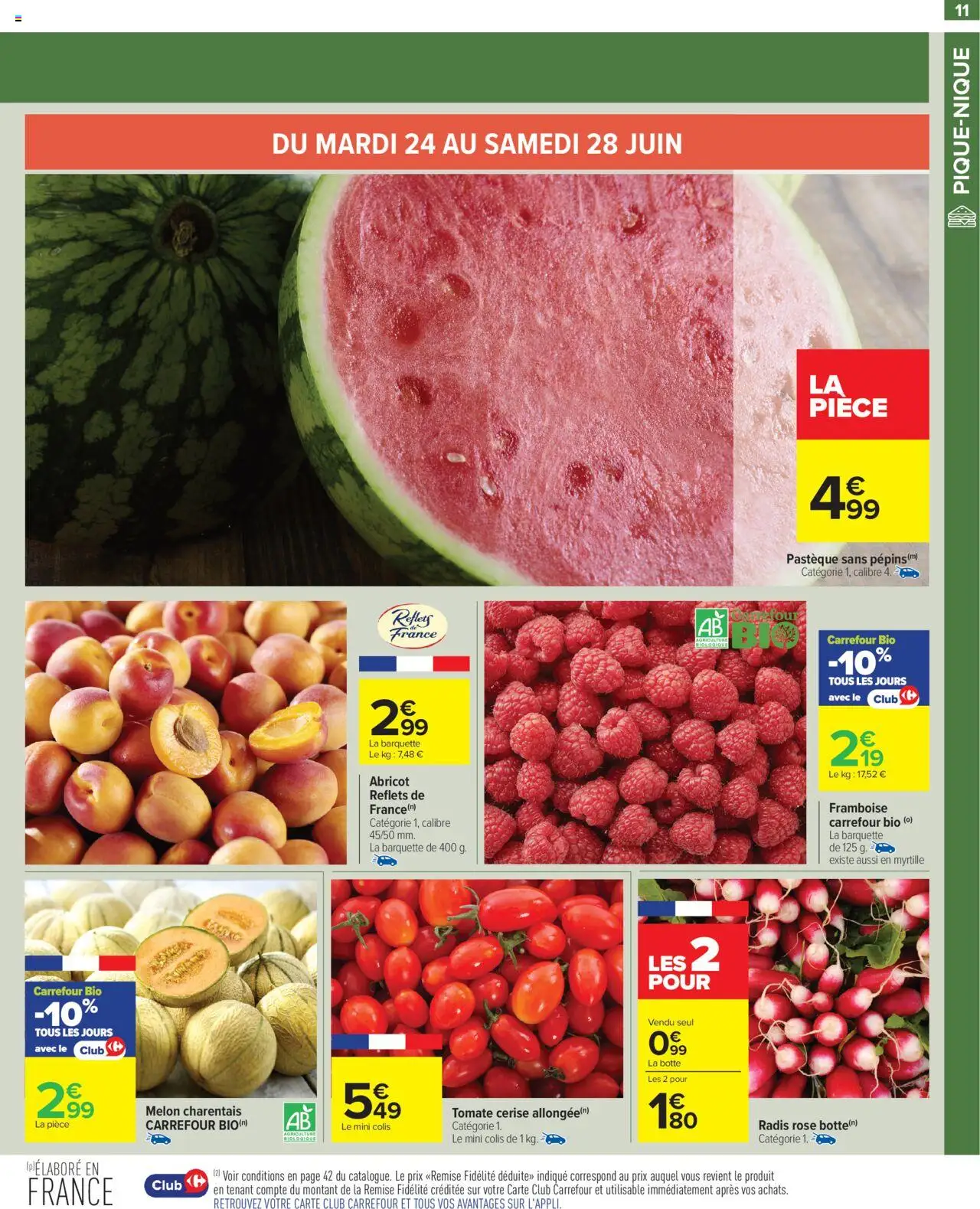  | Page: 13 | Produits: Abricot, Framboise, Melon, Tomate cerise