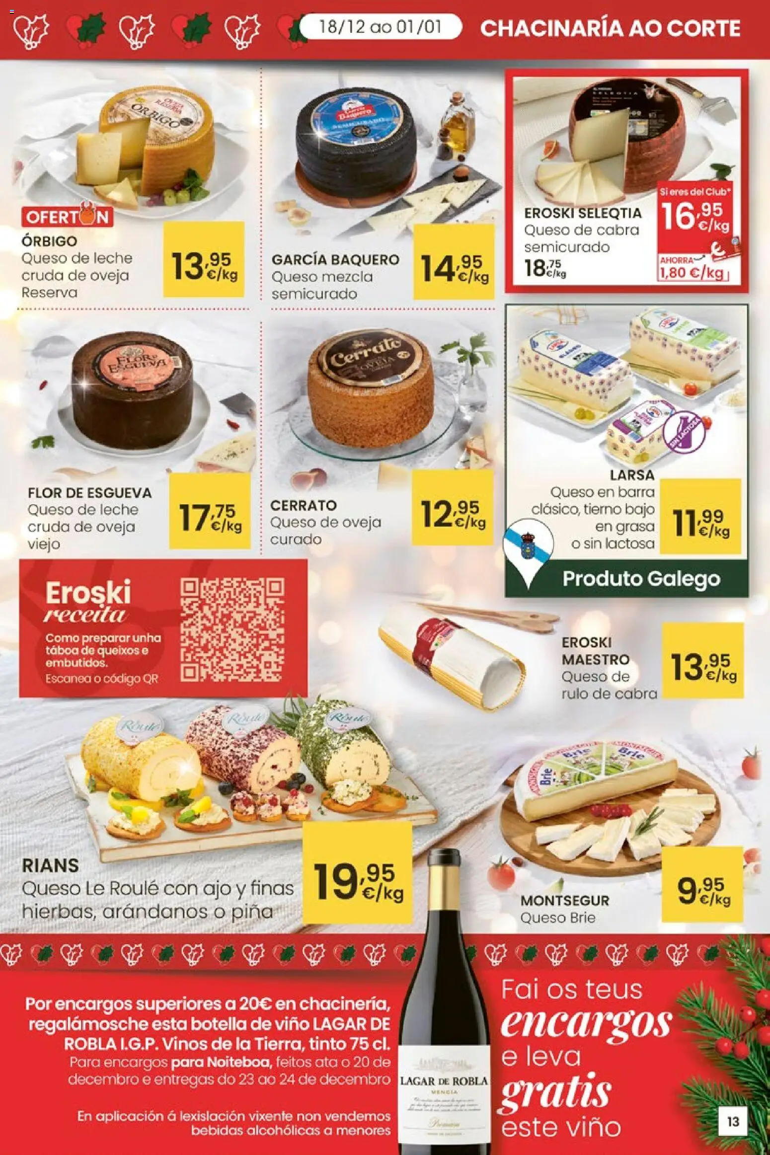 Eroski - Navidad  │ válido desde el 18.12.2025 | Página: 13 | Productos: Leche, Vino, Piña, Νυχτικό
