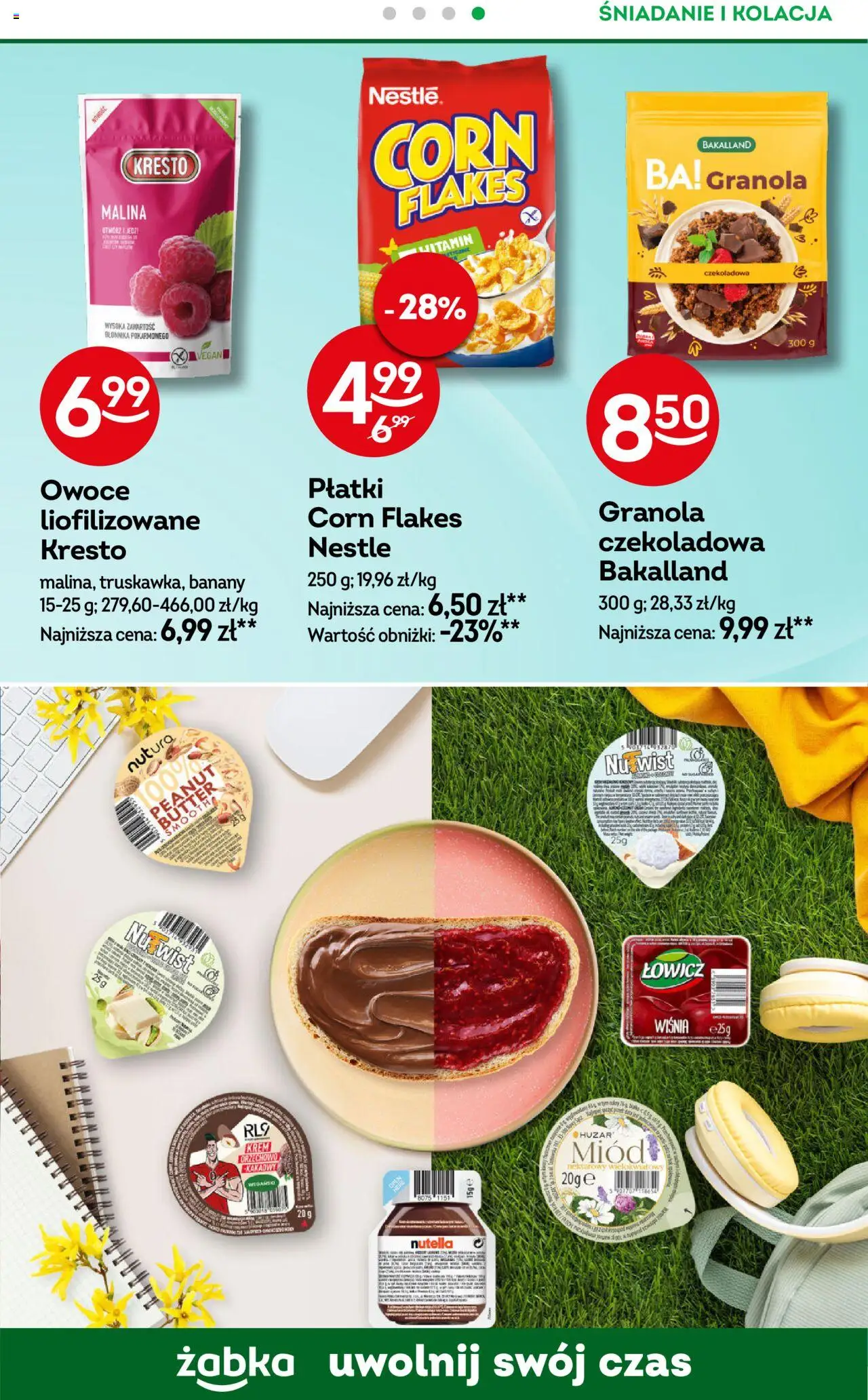 Żabka Gazetka - To się opłaca od 13.08.2025 | Strona: 9 | Produkty: Malina, Nutella, Granola, Płatki