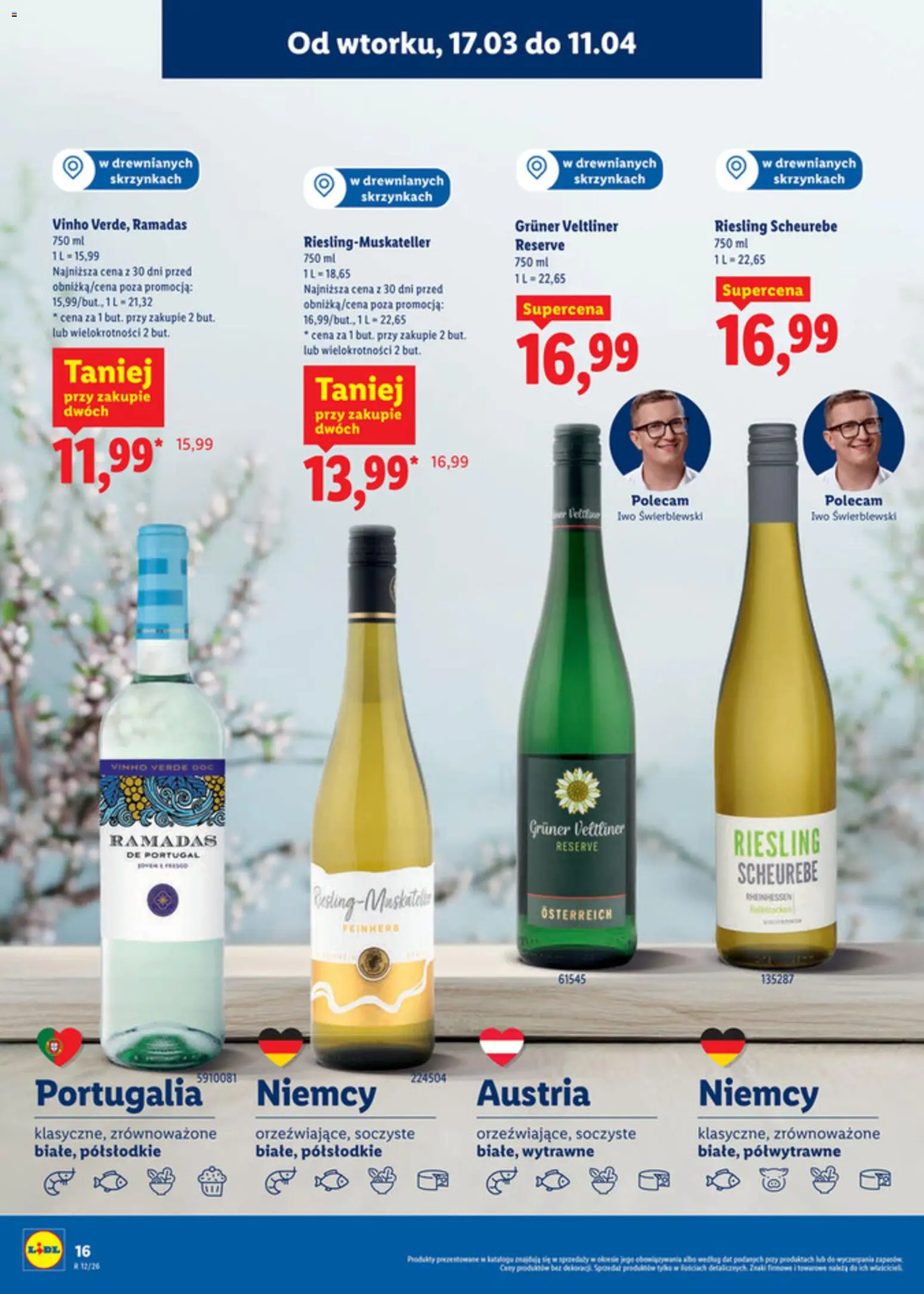 Lidl Katalog alkoholi mocnych i win od 17.03.2026 | Strona: 17 | Produkty: Riesling