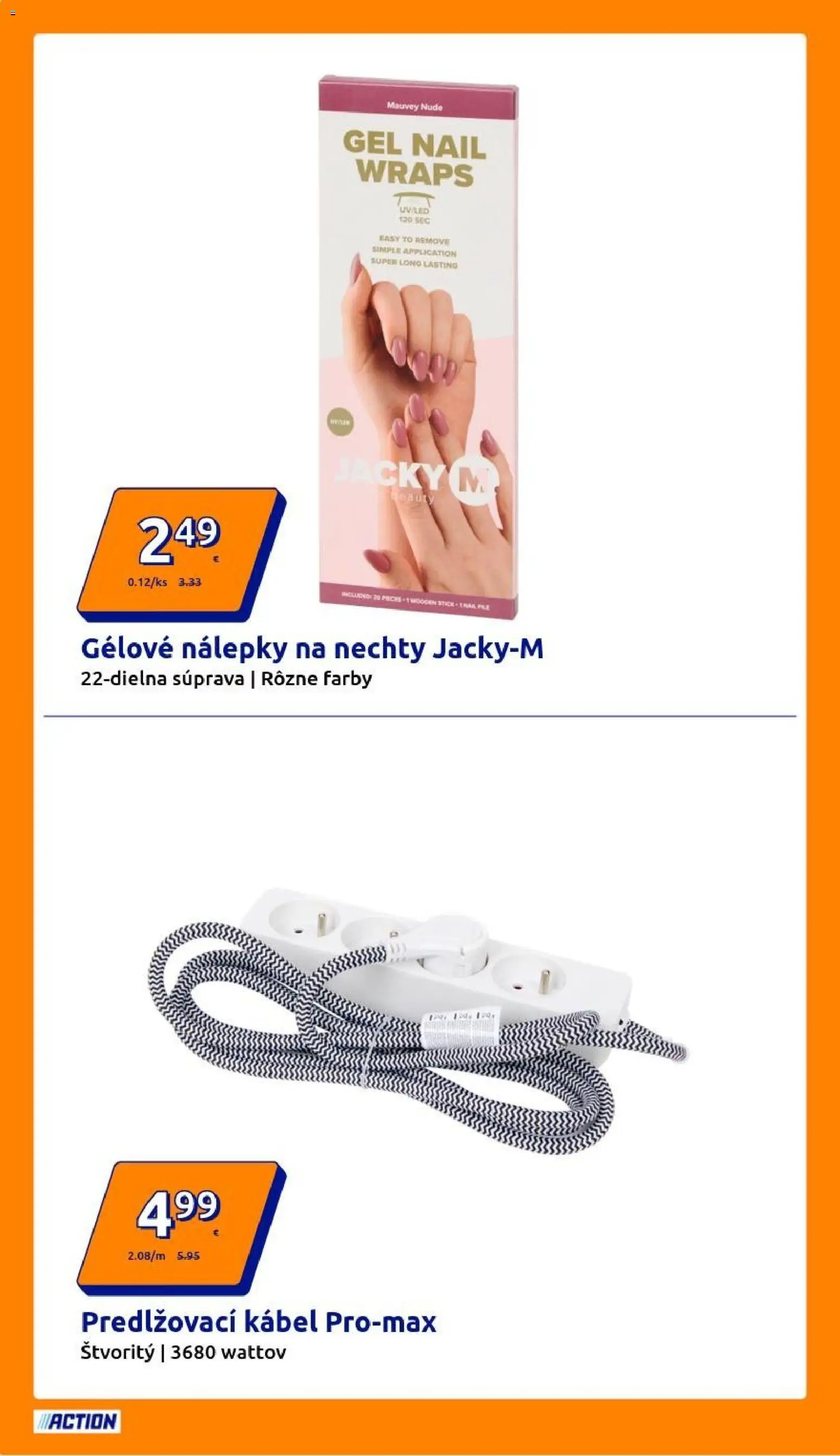 Nové Action akcie – leták je platný od 12.11.2025 | Strana: 8 | Produkty: Kábel