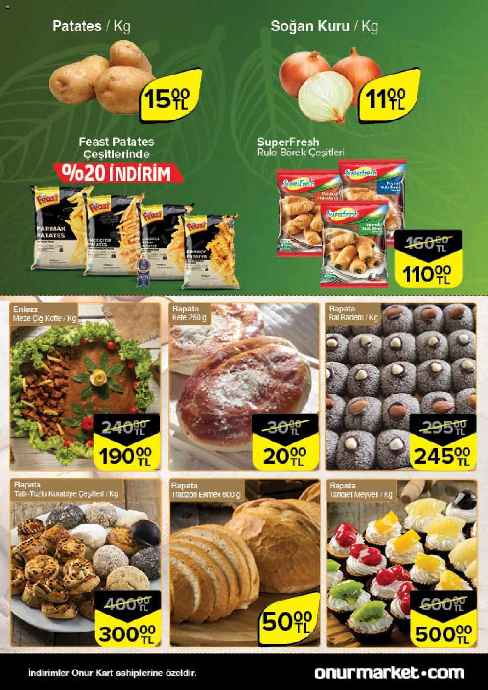 Onur Market Taze Ürünlerde İndirimler - İstanbul - 23.10.2025 tarihinden itibaren geçerlidir | Sayfa: 4 | Ürünler: Kurabiye, Badem, Patates, Soğan