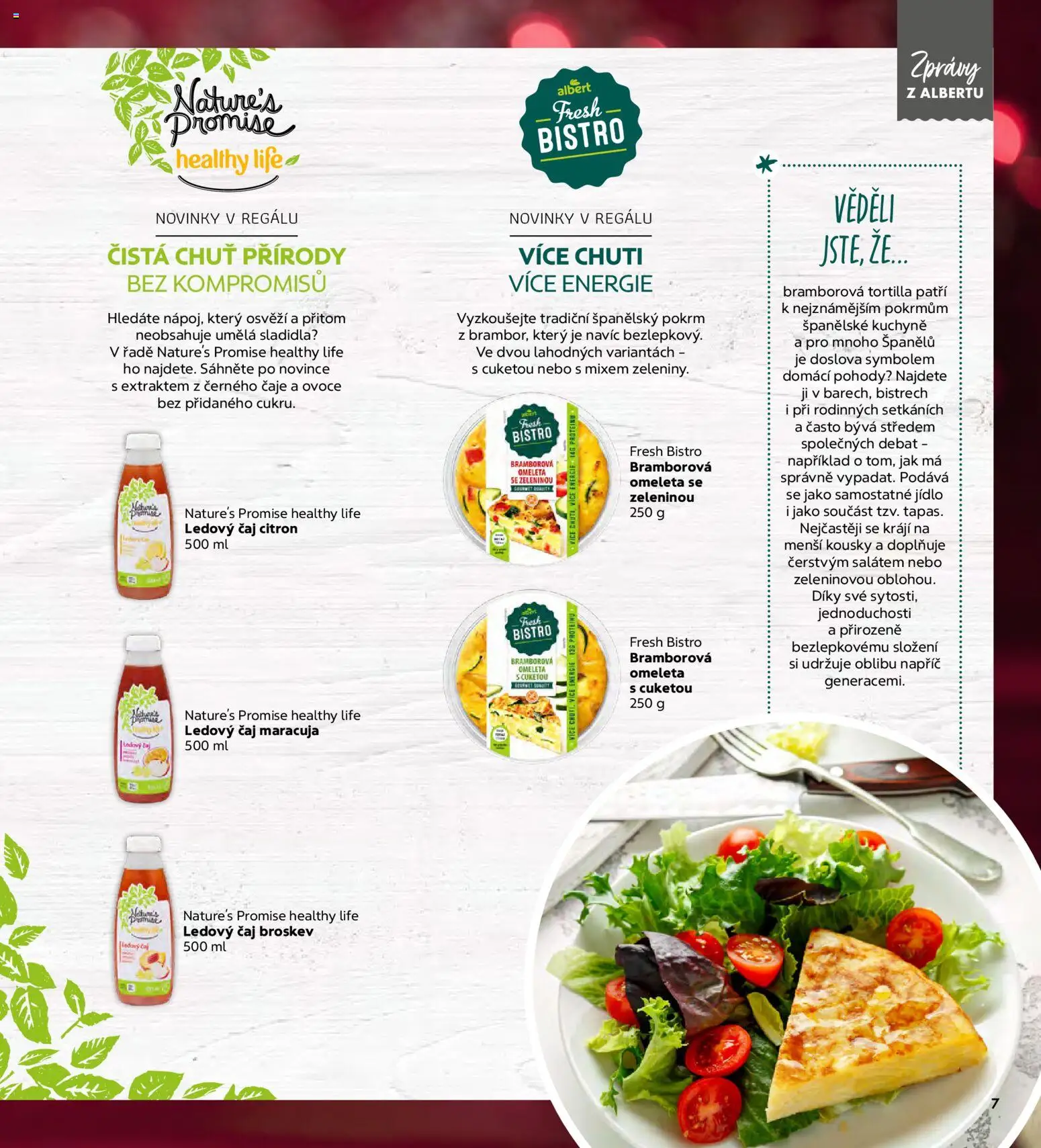 Albert magazín od 01.02.2026 | Strana: 7 | Produkty: Maracuja, Tortilla, Ledový čaj, Kuchyně