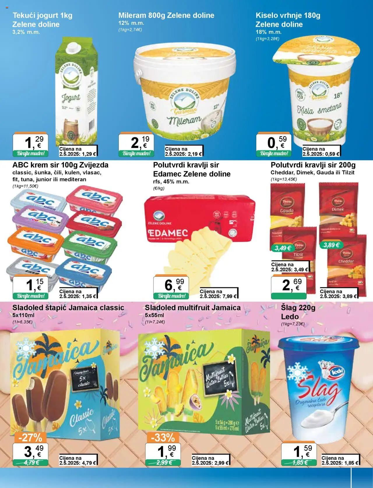 KTC katalog | vrijedi od 05.06.2025 | Stranica: 17 | Proizvodi: Jogurt, Kiselo vrhnje, Ledo, Mileram
