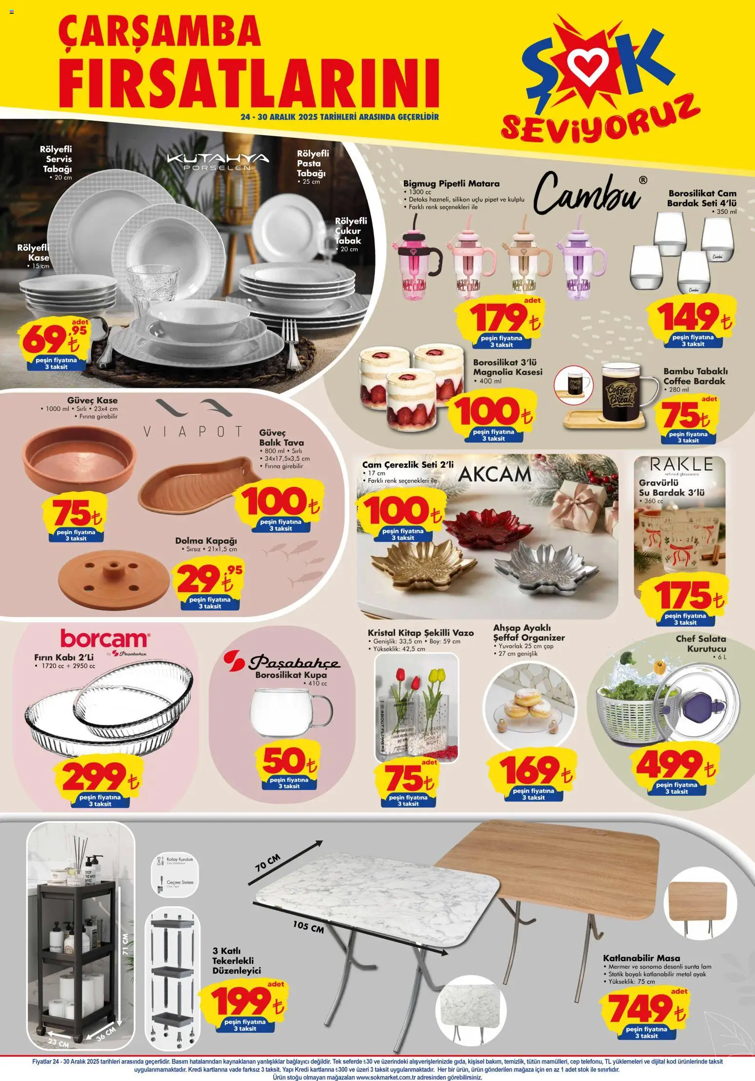 Şok Market Katalog - 24.12.2025 tarihinden itibaren geçerlidir | Sayfa: 5 | Ürünler: Kaşe, Vazo, Balık, Su