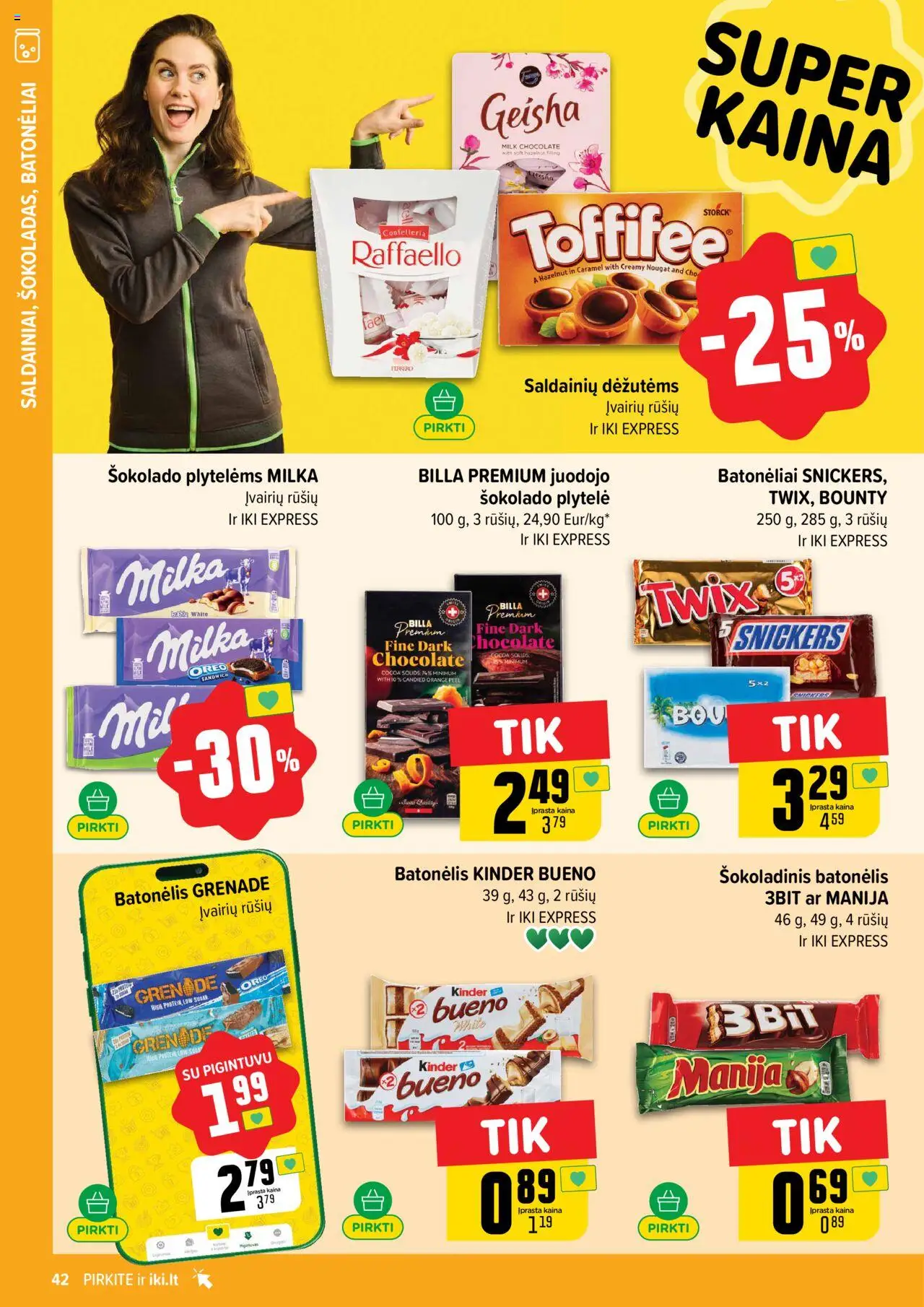 IKI - Leidinys│galioja nuo 04.08.2025 | Puslapis: 42 | Prekių: Šokoladinis batonėlis